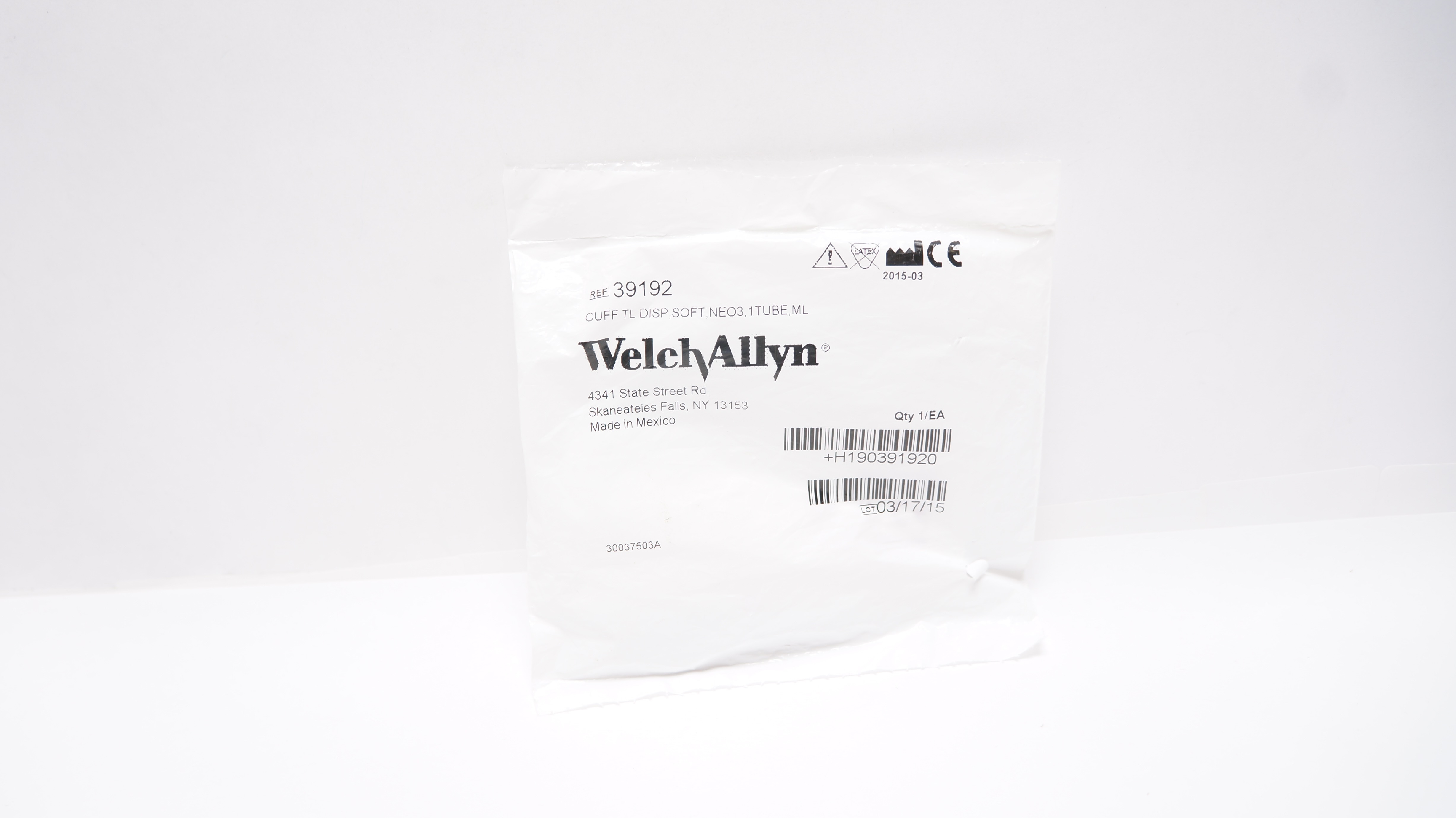 Welch Allyn 39192 Trimline CUFF TL DISP,SOFT,NEO3,1TUBE,ML