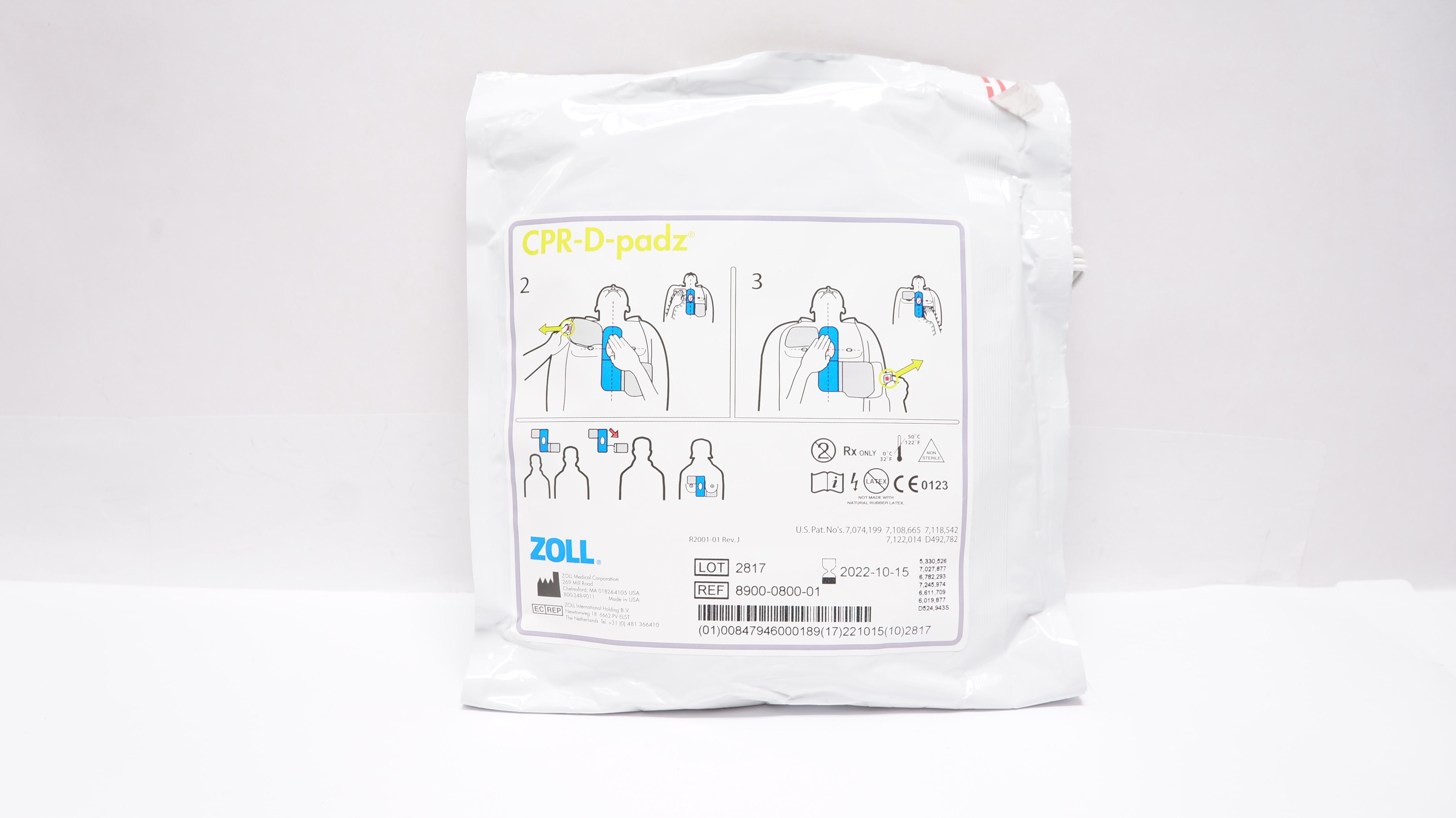 ZOLL 8900-0800-01 CPR-D-padz Defibrillator Electrode Pad (x)