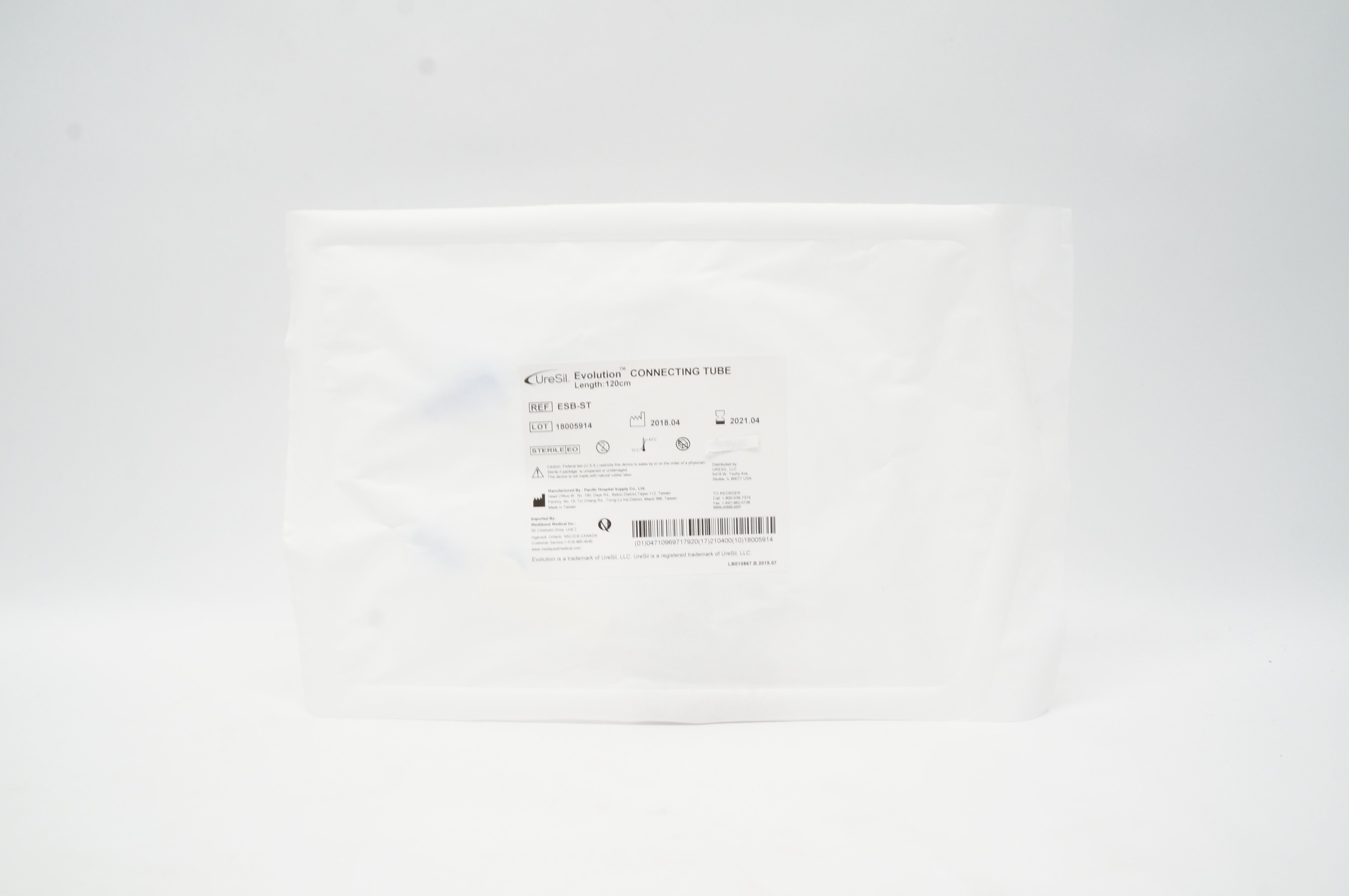 Pacific Hospital Supply ESB-ST UreSil Evolution Connecting Tube, 120cm (x)