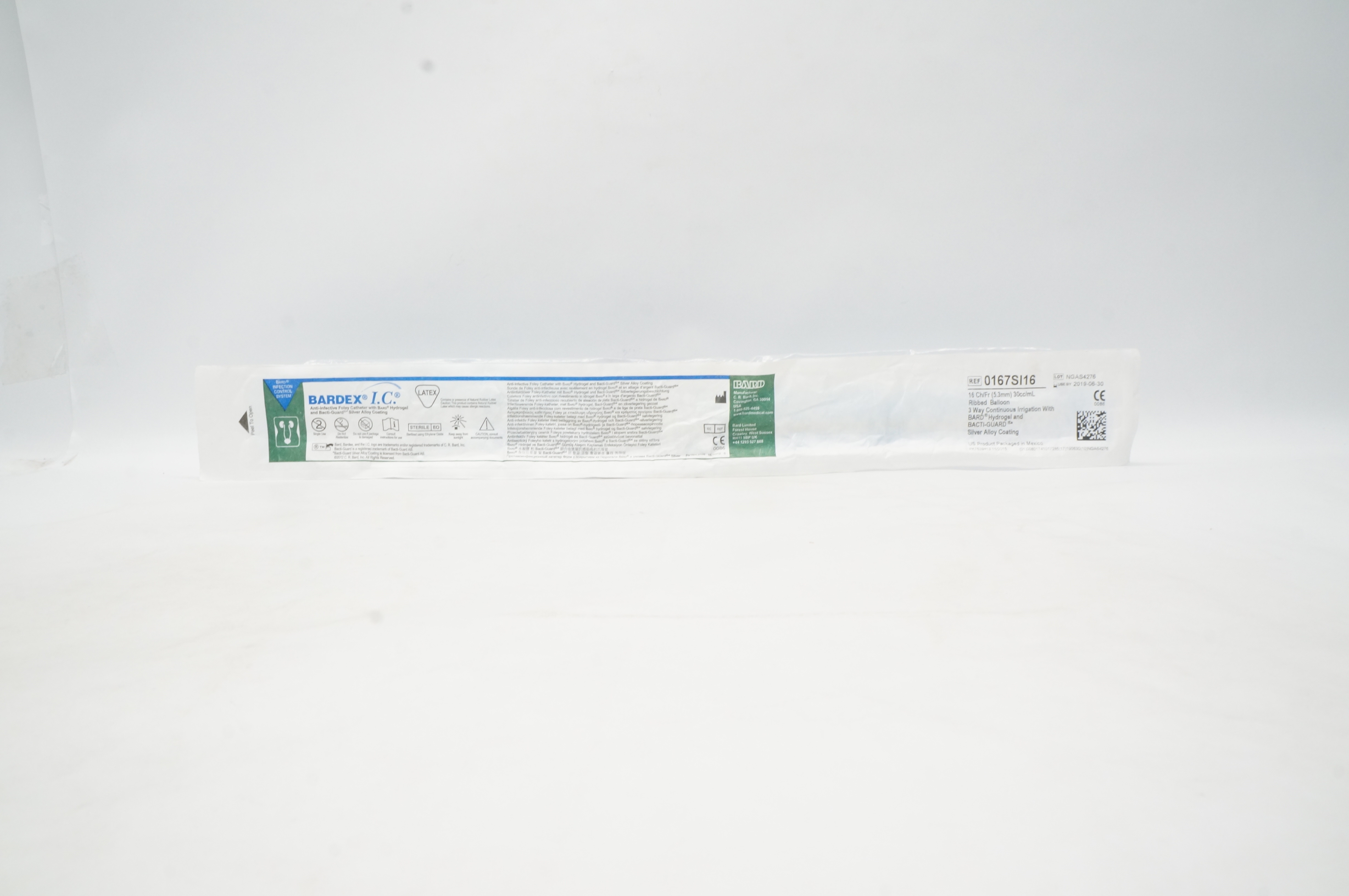 Bard 0167SI16 Bardex I.C. Anti-Infesctive Foley Cath. 16Ch/Fr x 30cc/mL (x)