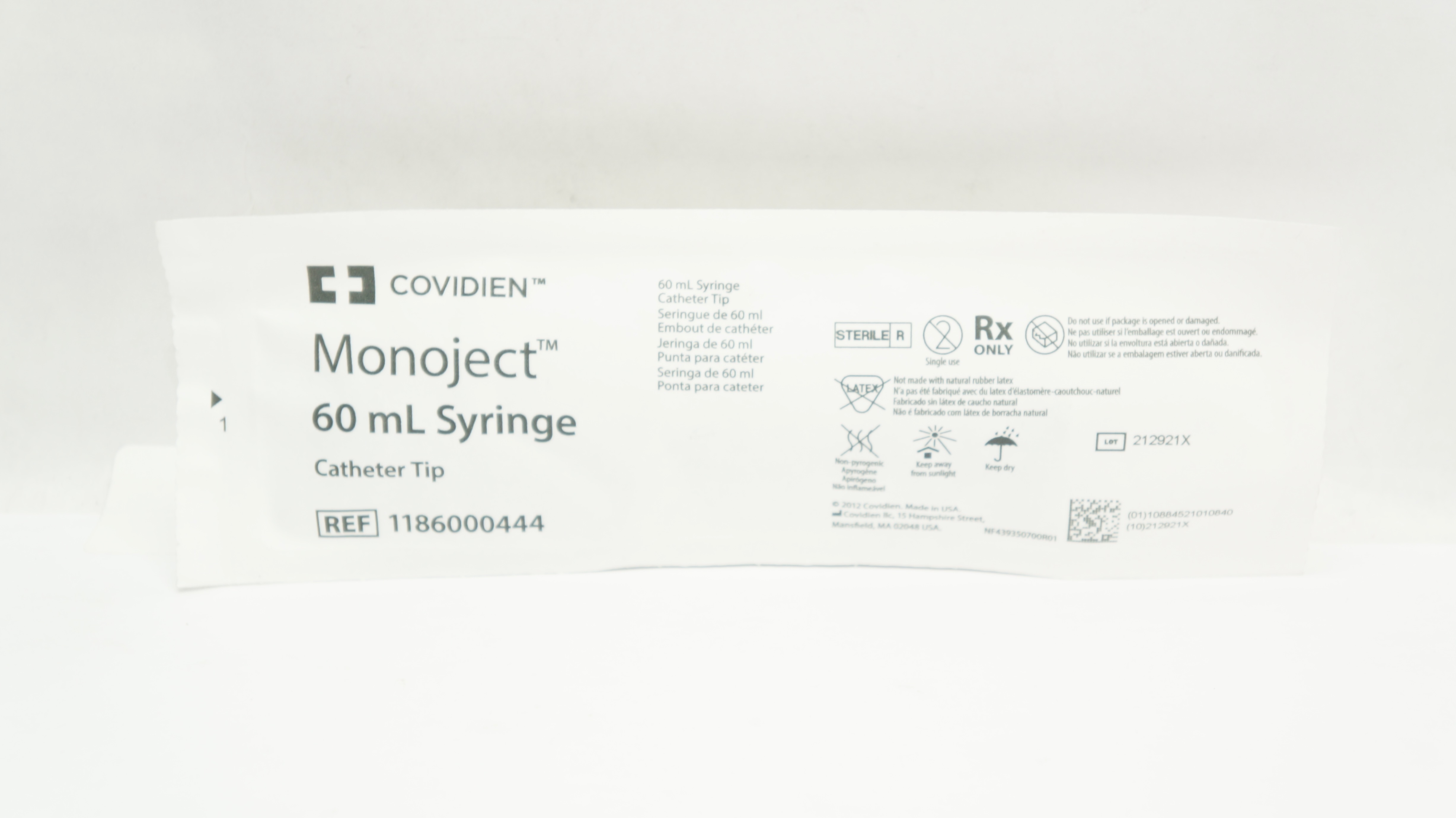 Covidien 1186000444 Monoject 60mL Syringe Cath. Tip