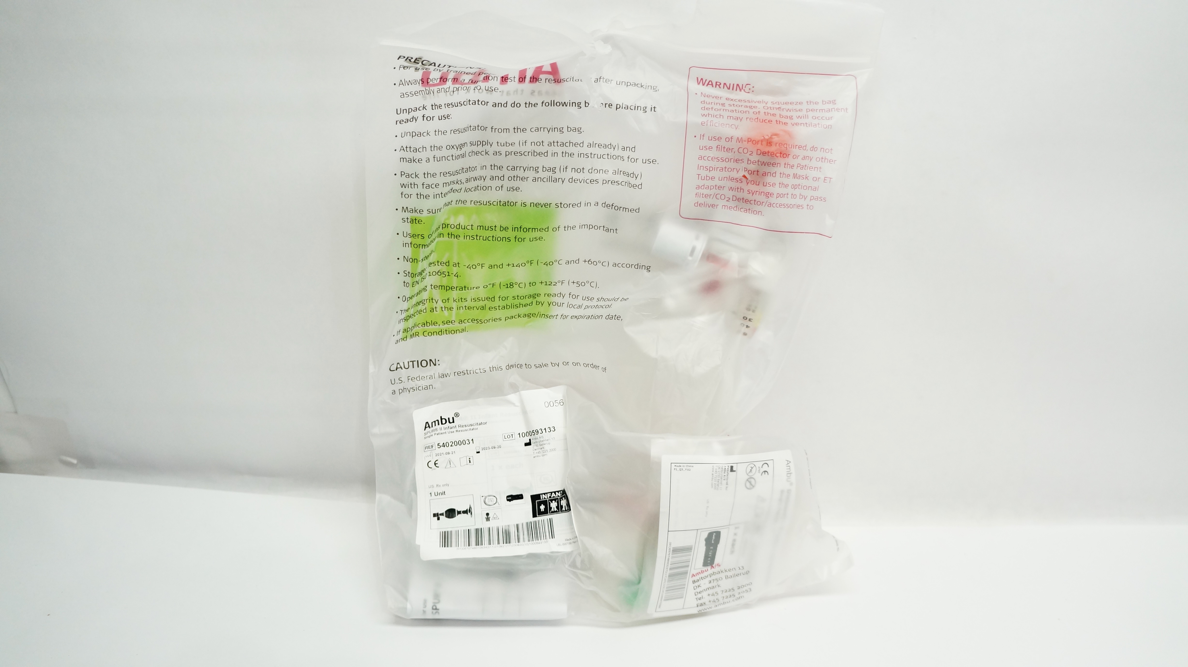 AMBU 540200031 Spur II Infant Resuscitator <10kg