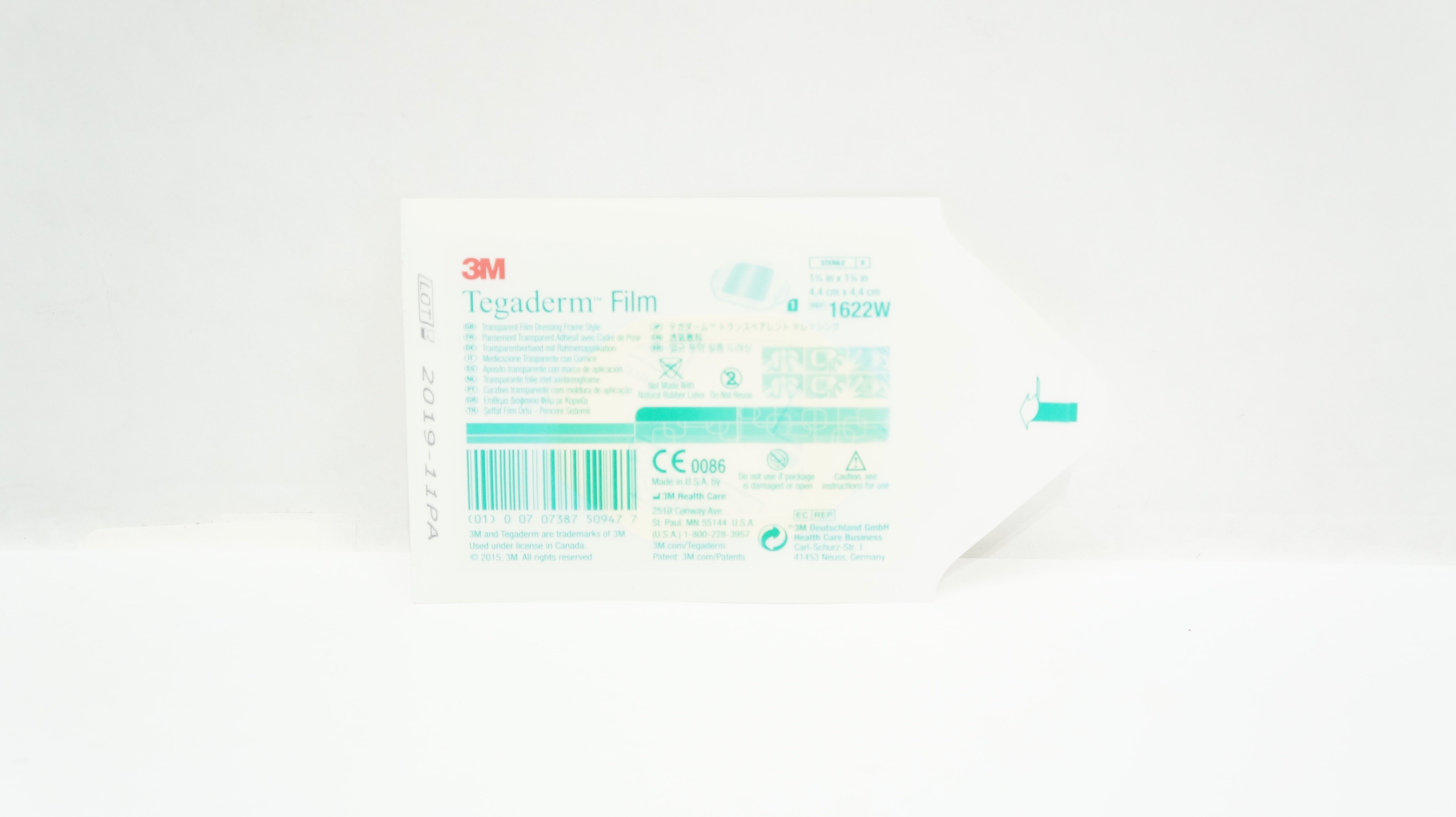3M 1622W Tegaderm Film Transparent Film Dressing Frame Style 1-3/4 x 1-3/4in (x)