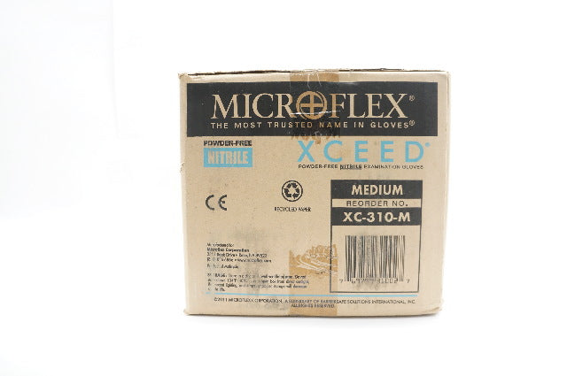 Microflex XC-310-M Xceed Powder-Free Nitrile Examination Gloves, M - Box of 2500