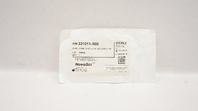 NovoSci 331011-000 Connector W/O Part Line 3/16In x 3/16In