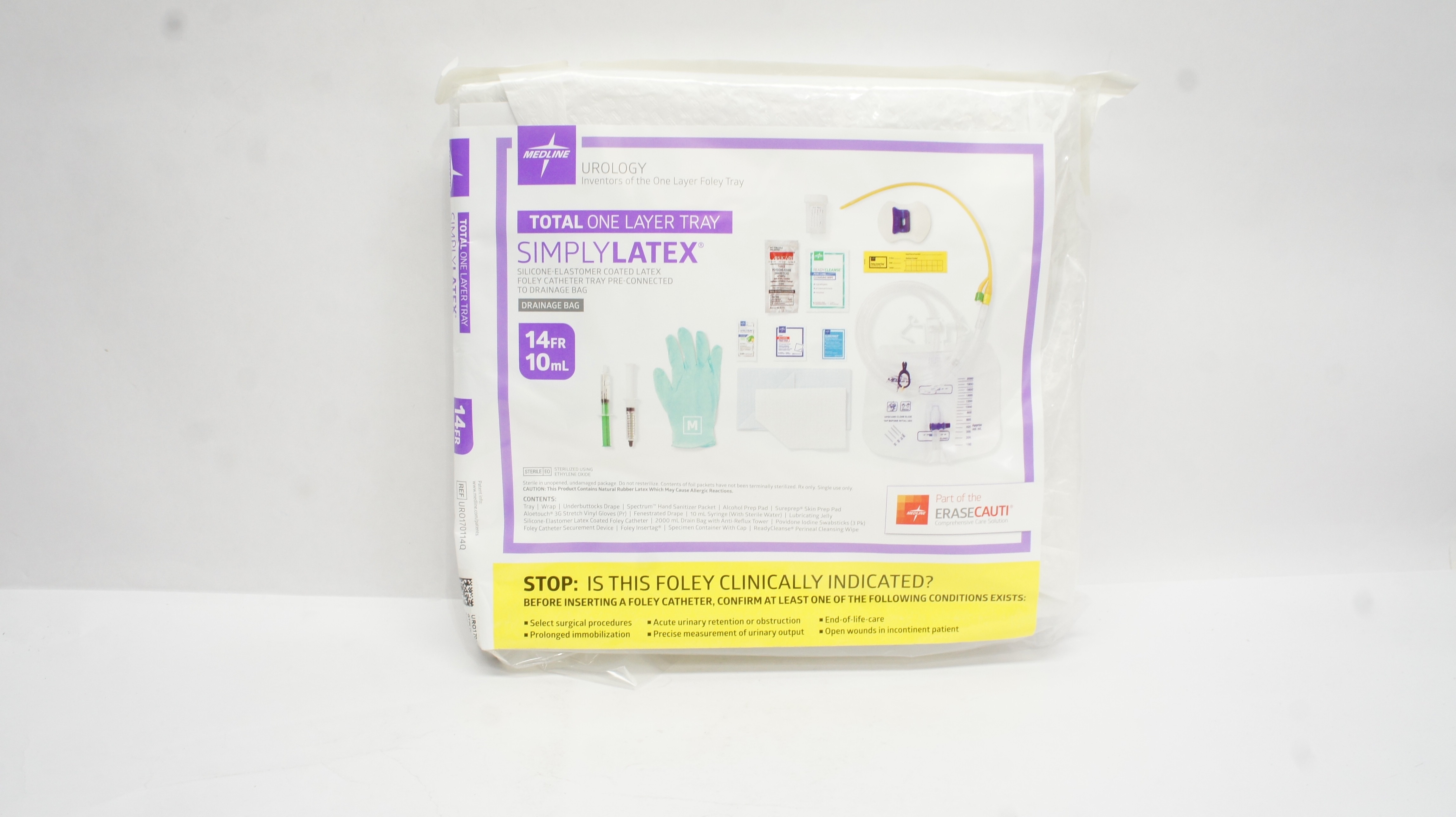 Medline URO170114Q Urology Total One Layer Cath. Tray 14Fr x 10mL (x)
