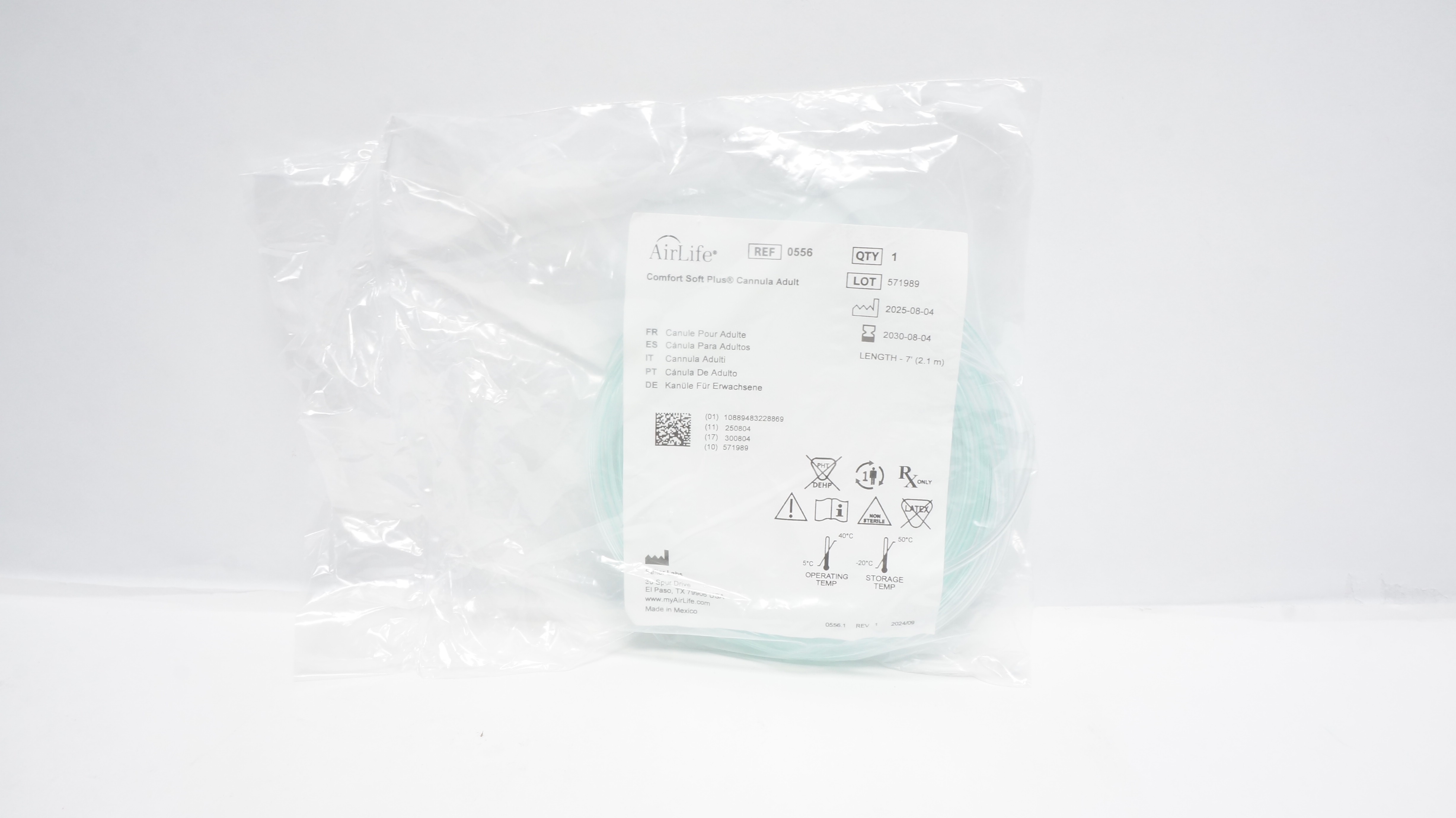Salter Labs 0556 AirLife Comfort Soft Plus Cannula Adult