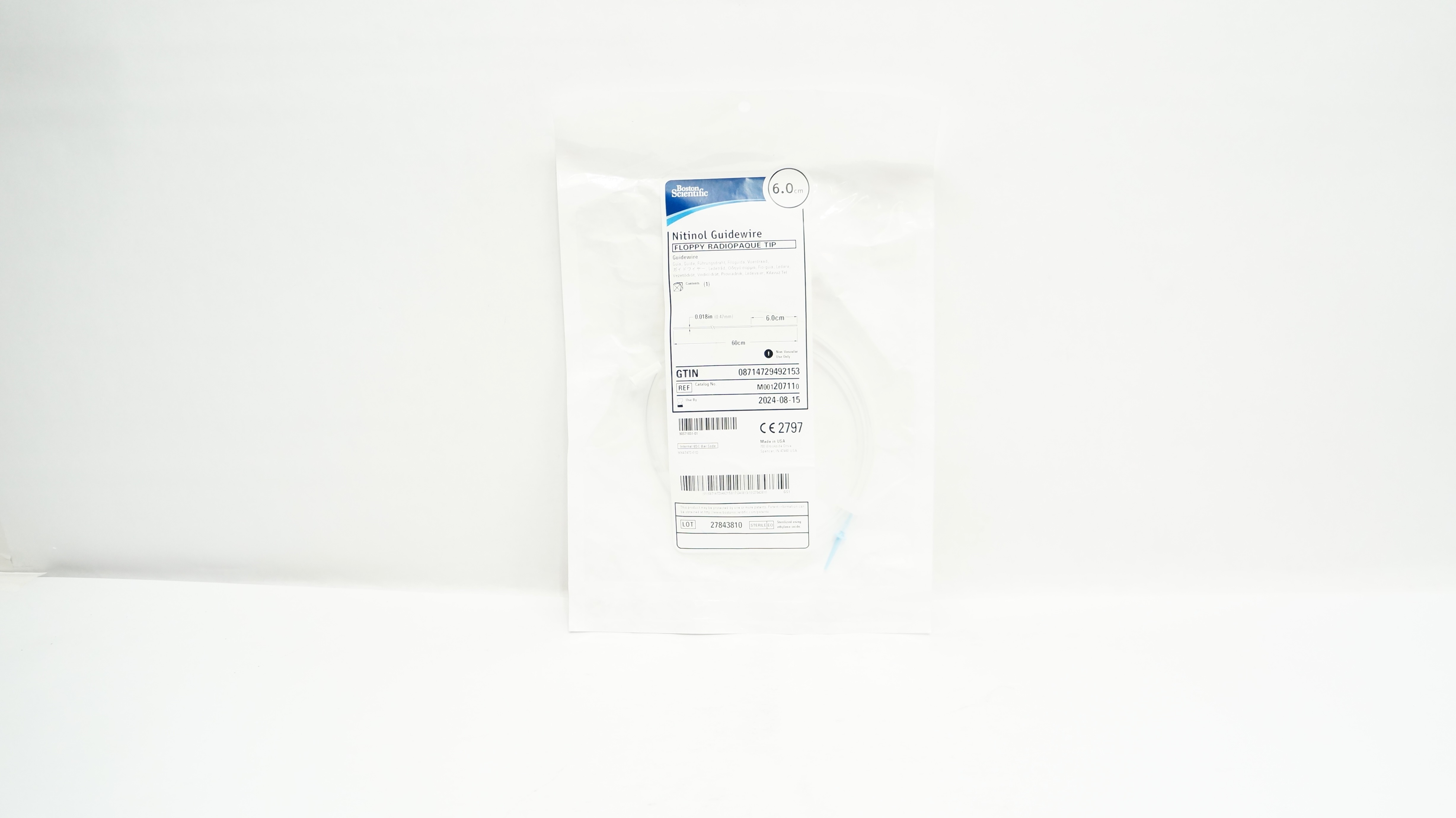 Boston Scientific 20711 Nitinol Guidewire 6.0cm