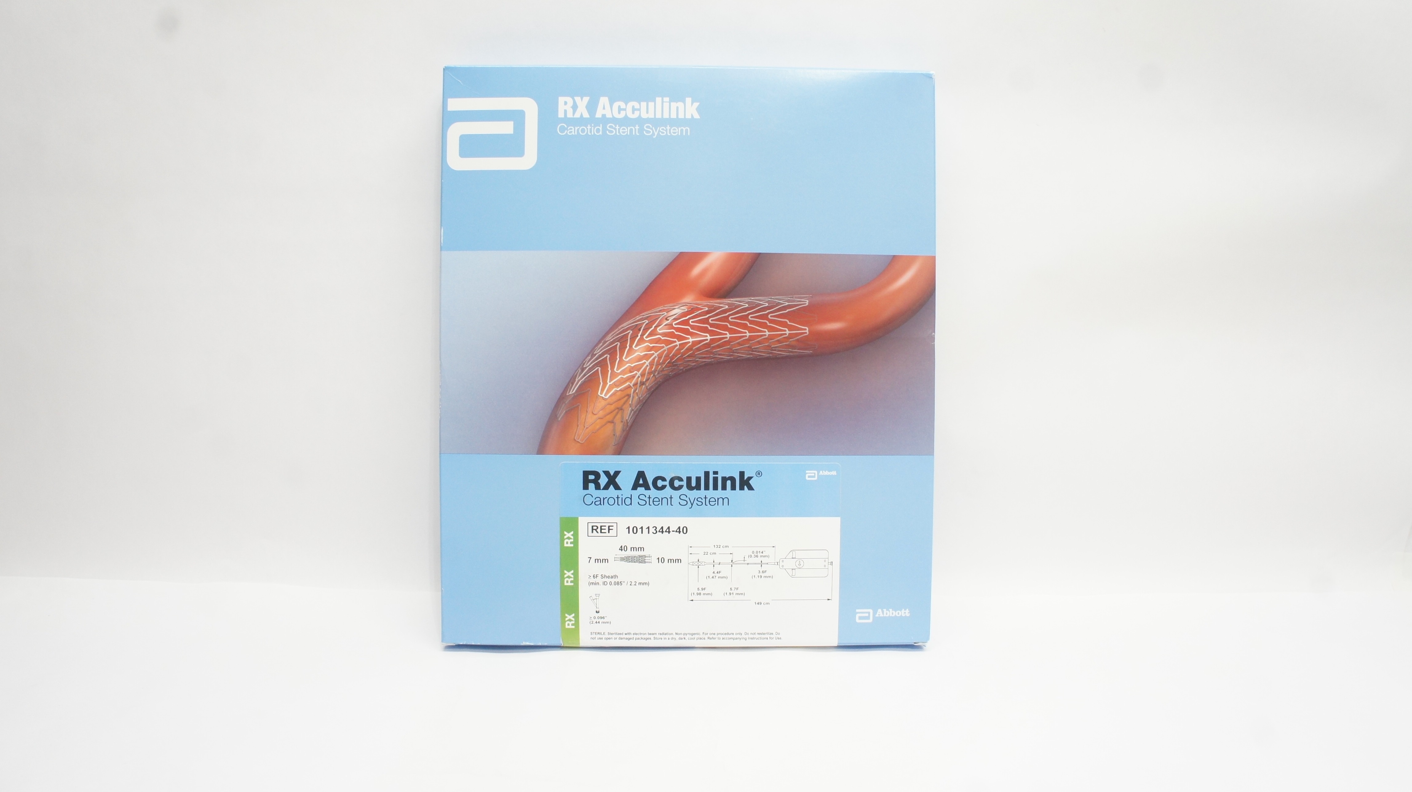 Abbott 1011344-40 RX Acculink Carotid Stnt System 7-10 mm x 40 mm 132 cm (x)