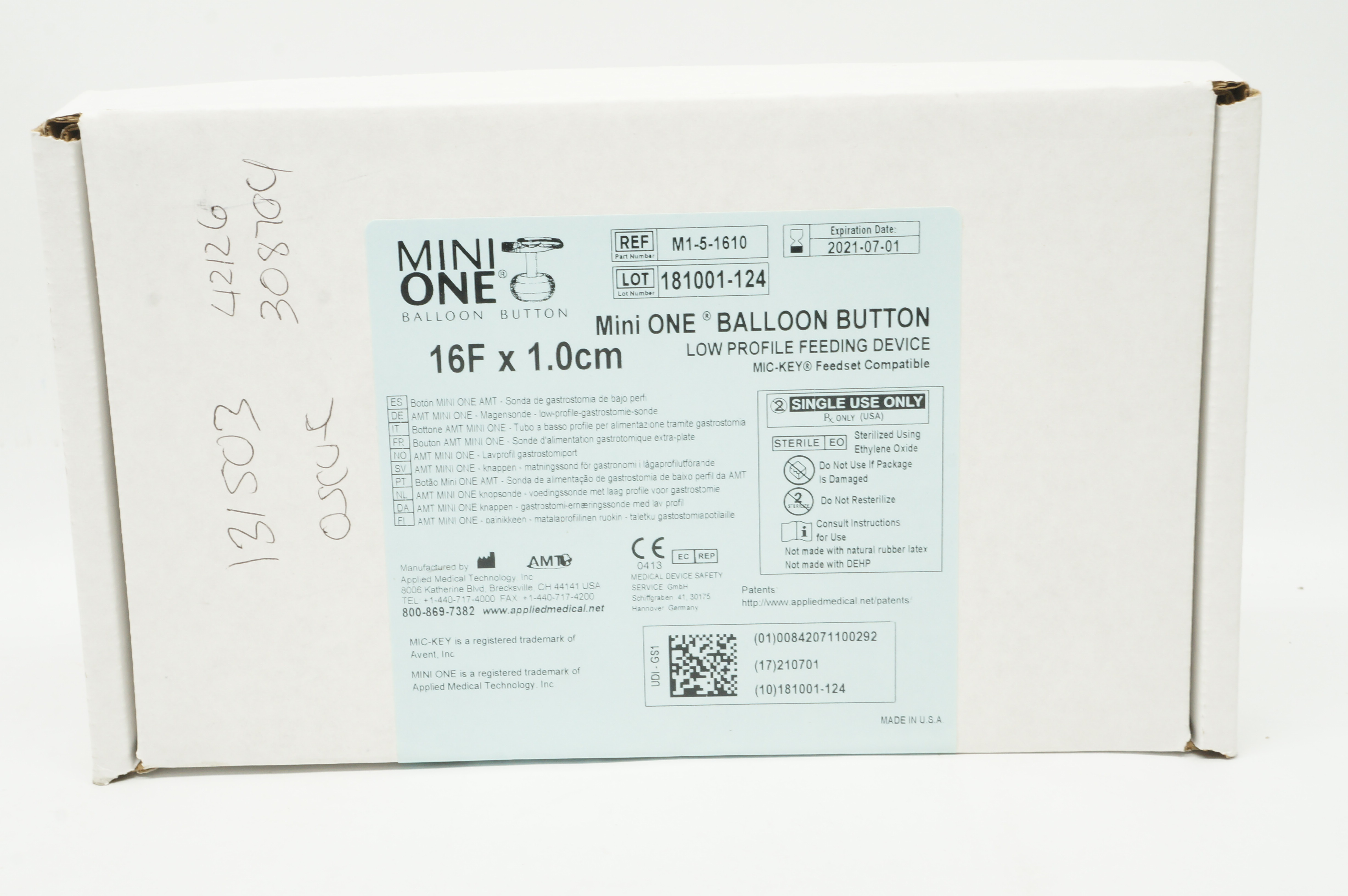 Applied Medical M1-5-1610 Mini One Balloon Button 16F x 1.0cm (x)