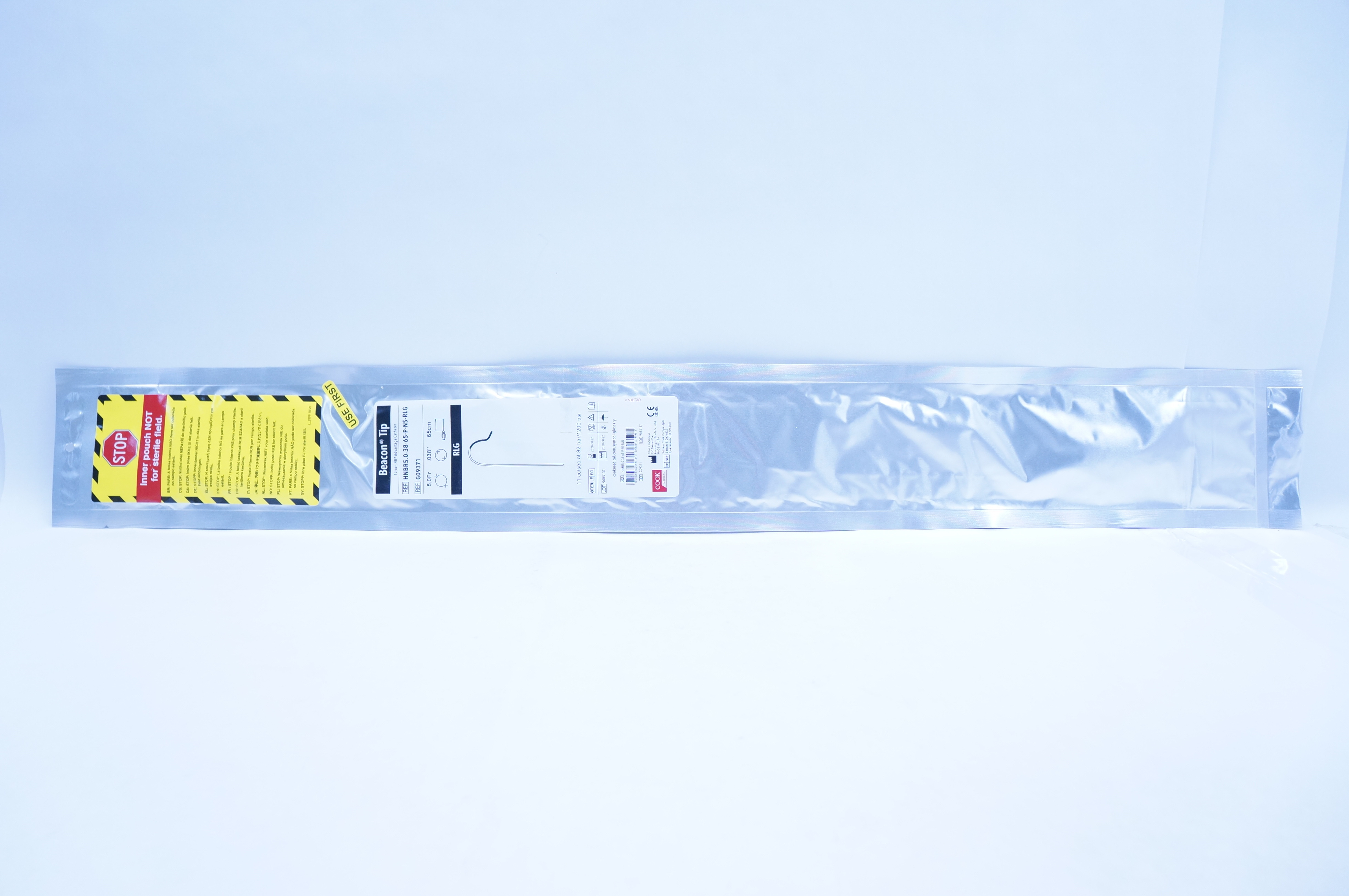 Cook G09371 Beacon Tip RLG Torcon NB Advantage Cath. 5.0Fr x .038inch x 65cm (x)