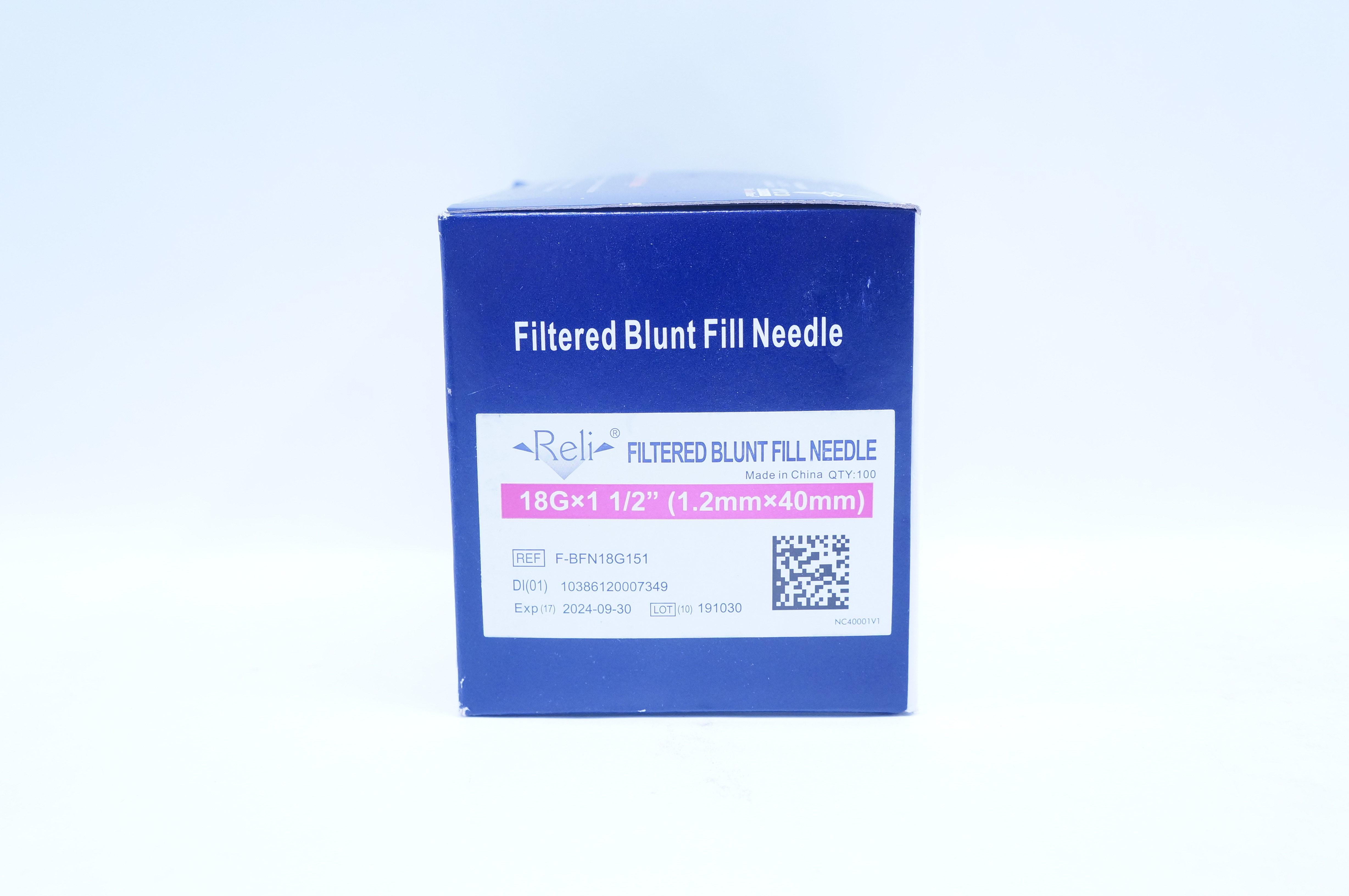 Myco Medical F-BFN18G151 Filtered Blunt Fill Ndle 18G x 1-1/2inch - Box of 100