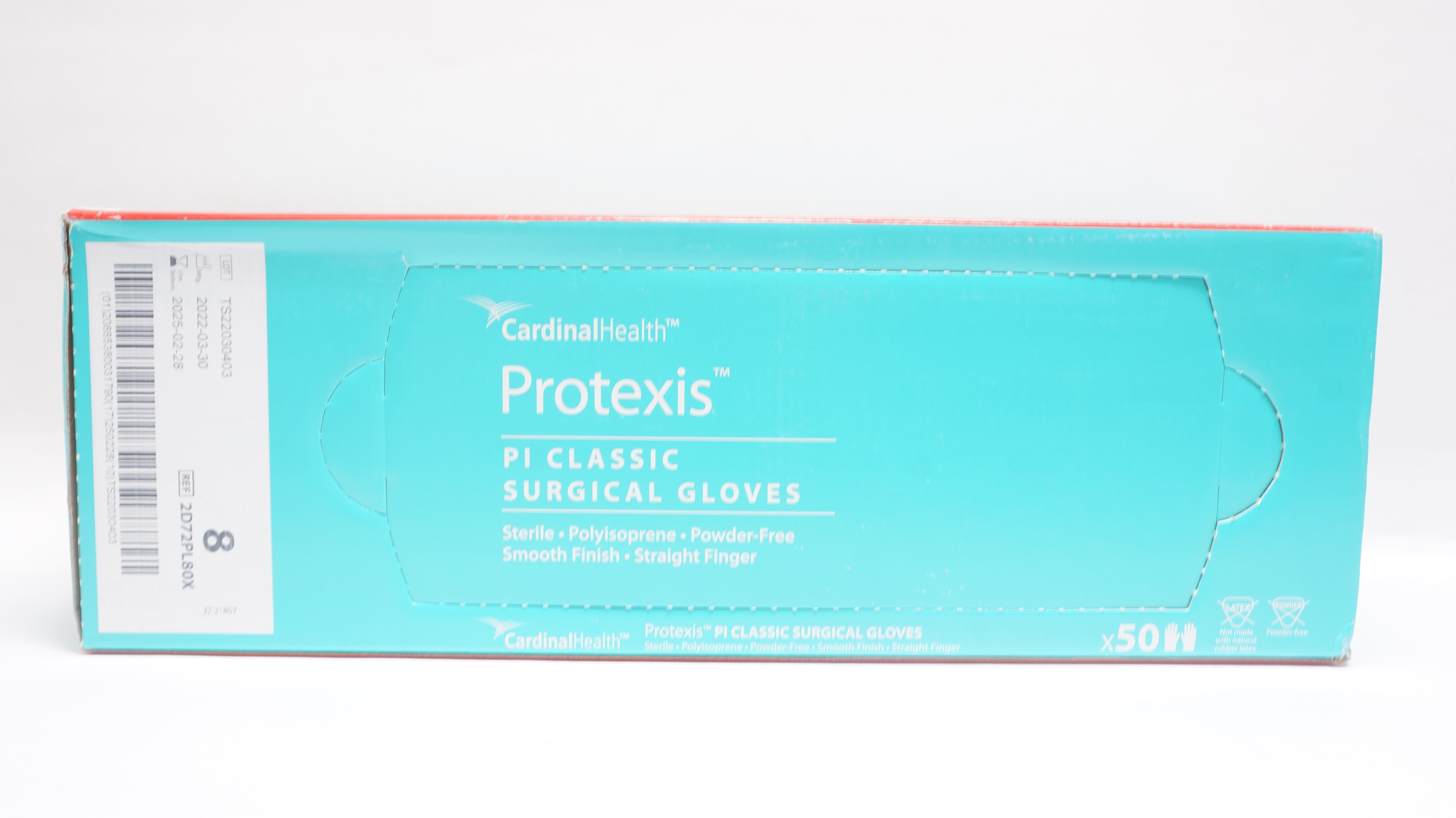 Cardinal Health 2D72PL80X Protexis PI Classic Surgical Gloves, 8 - Box of 50