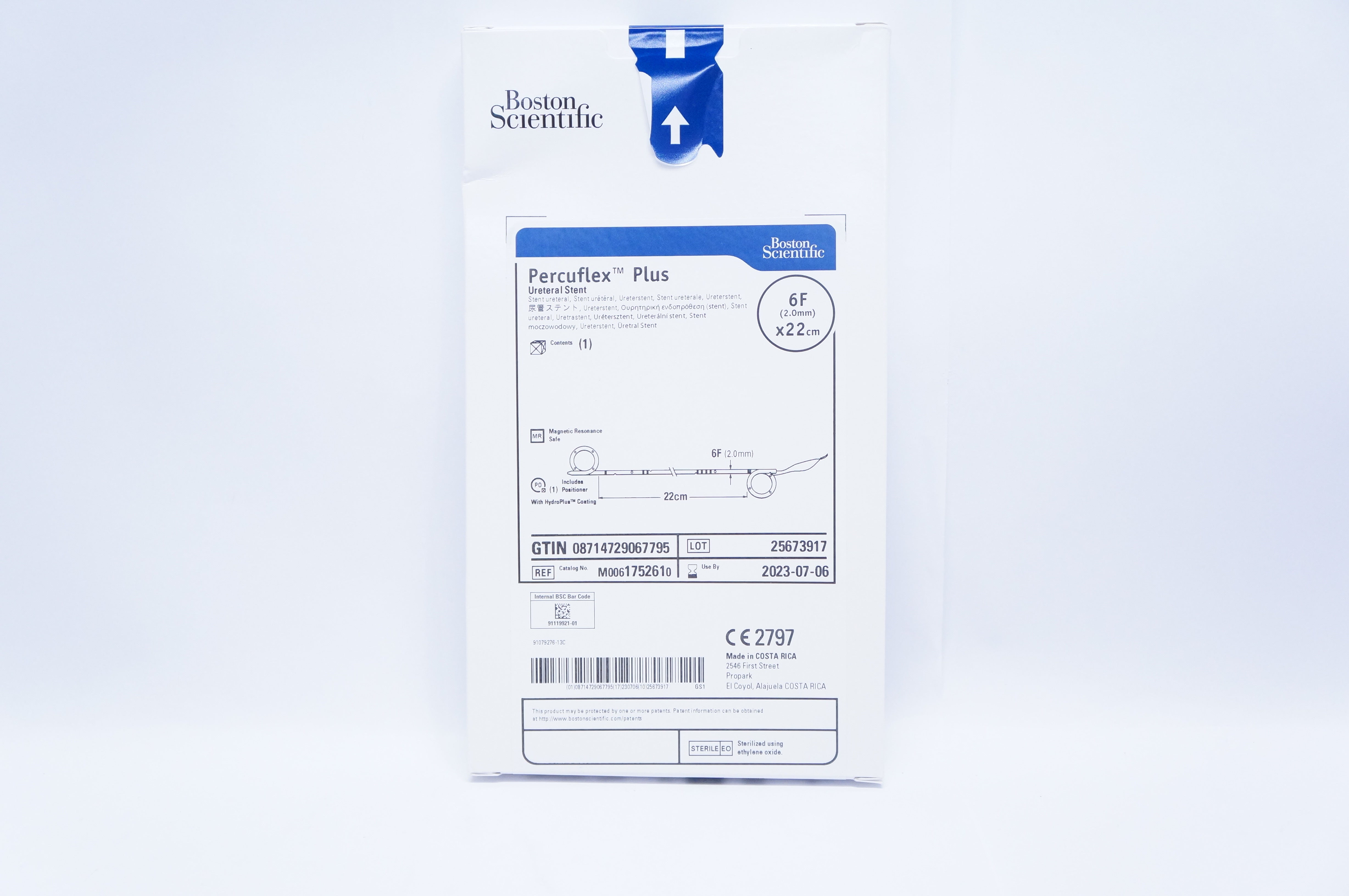 Boston Scientific M0061752610 Percuflex Plus Ureteral Stnt 6F x 22cm