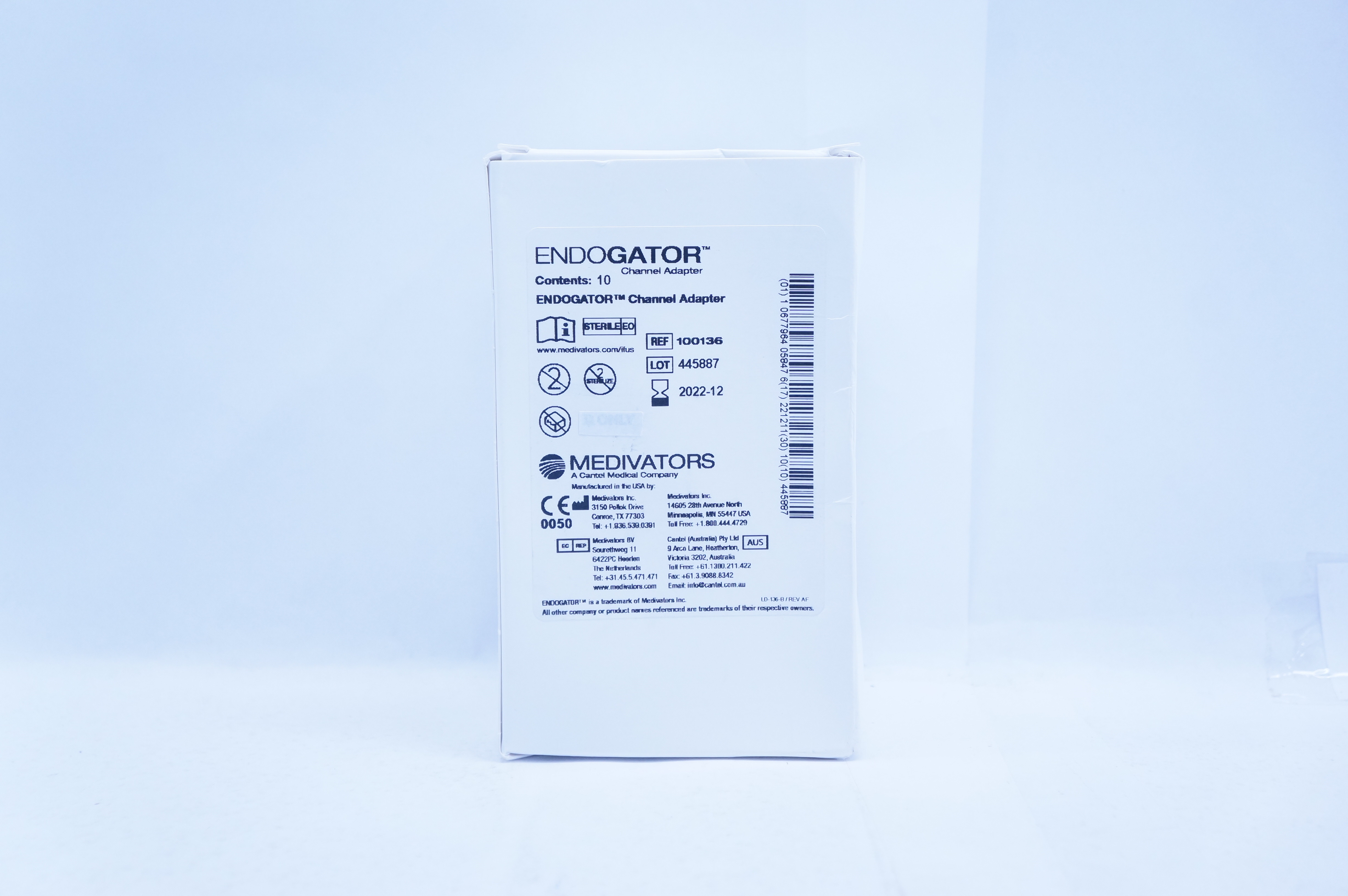 Medivators 100136 Endogator Channel Adapter - Box of 10