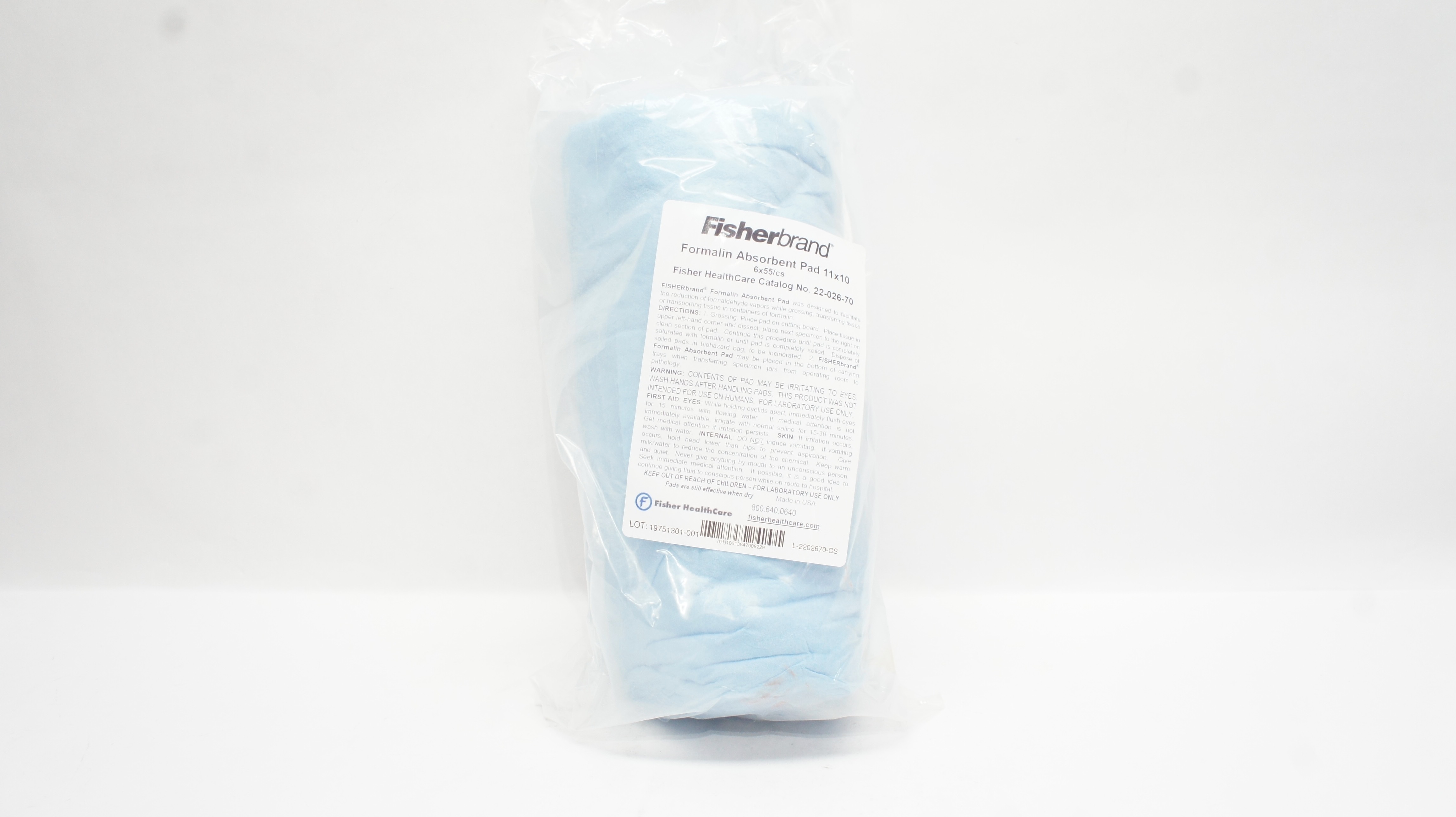Fisher HealthCare 22-026-70 Fisherbrand  Formalin Absorbent Pad 11 x 10inch