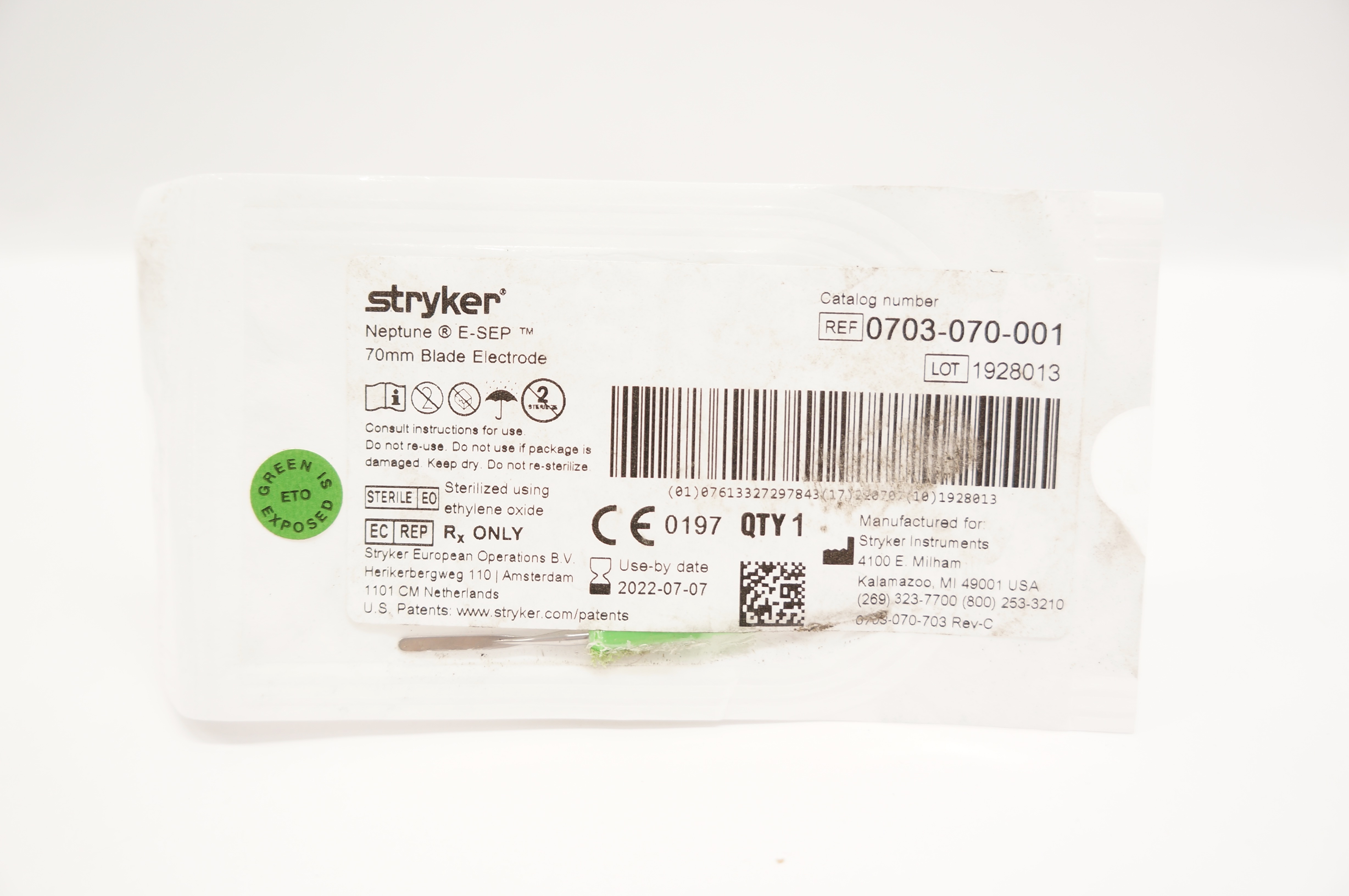 Stryker 0703-070-001 Neptune E-SEP Blade Electrode 70mm (x)