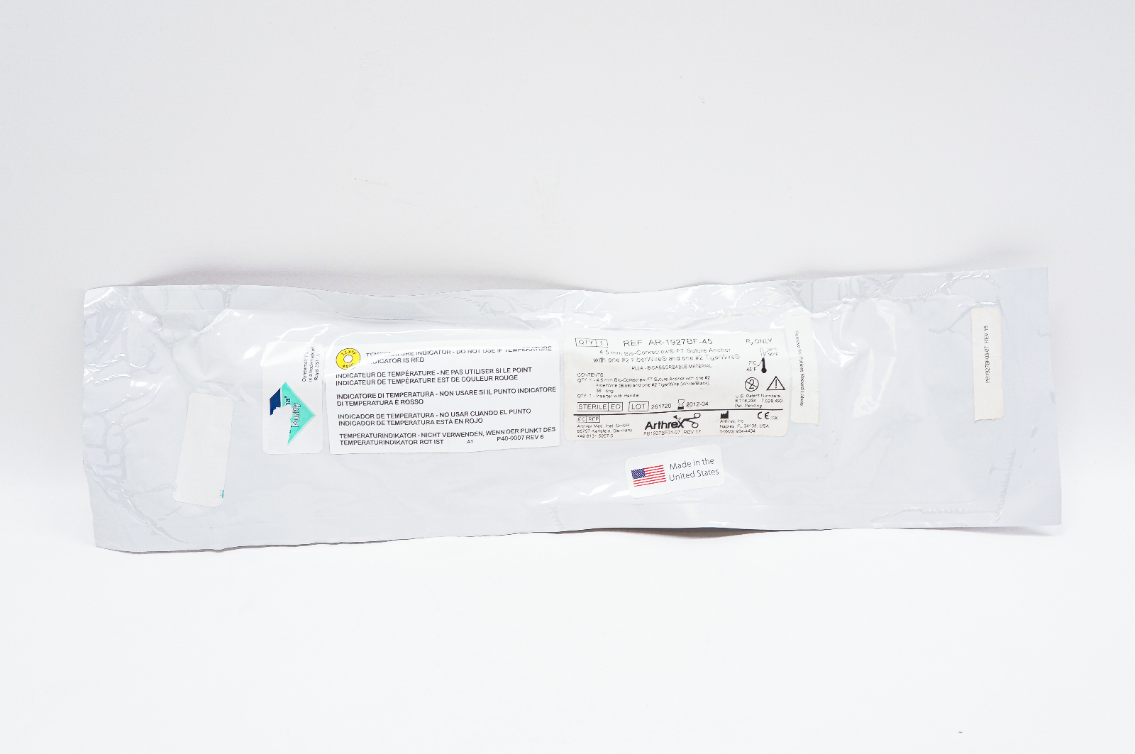 Arthrex AR-1927BF-45 Bio-Corkscrew FT Suture Anchor 4.5mm (x)