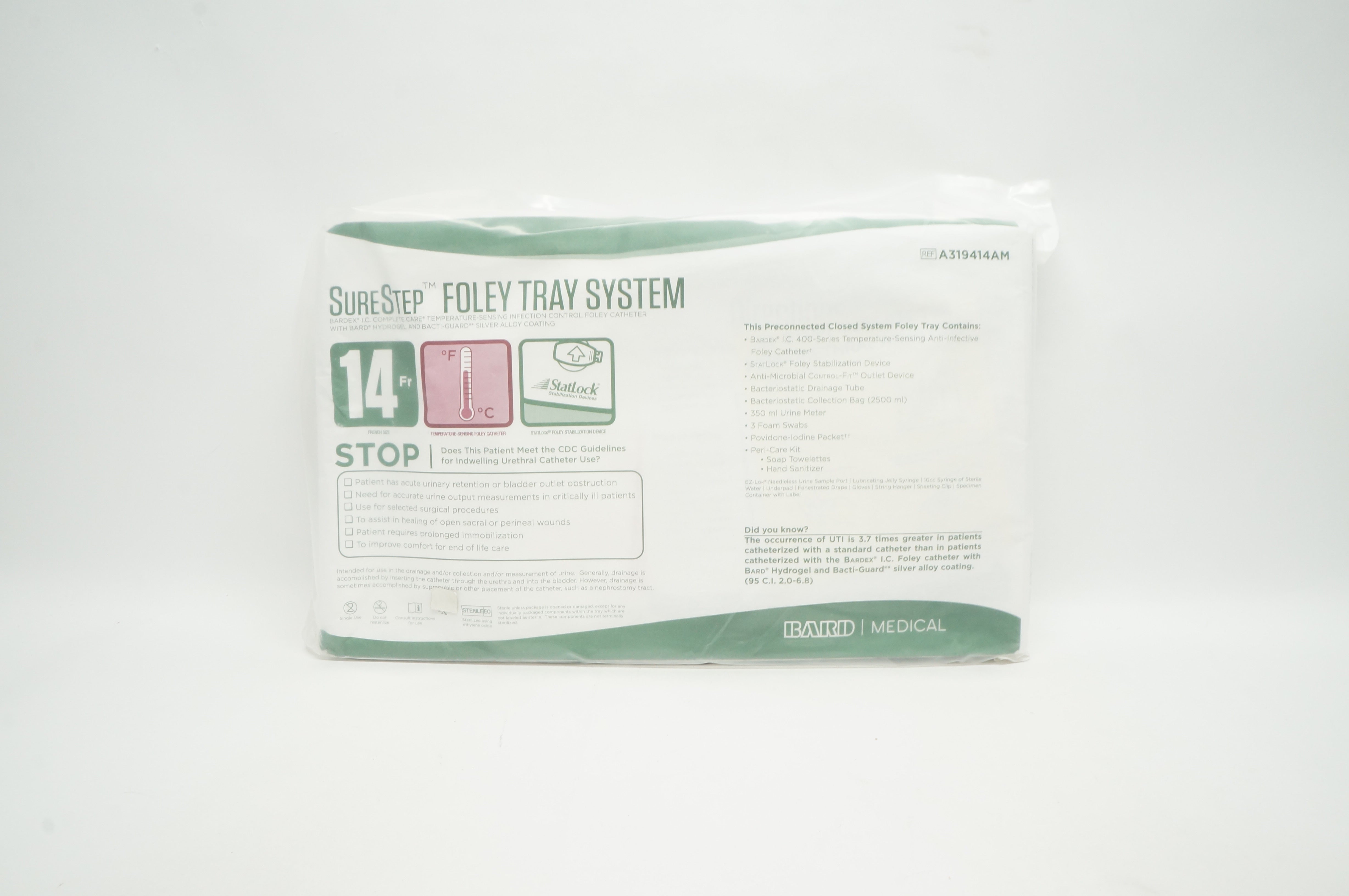Bard A319414AM SureStep Foley Tray System 14Fr (x)