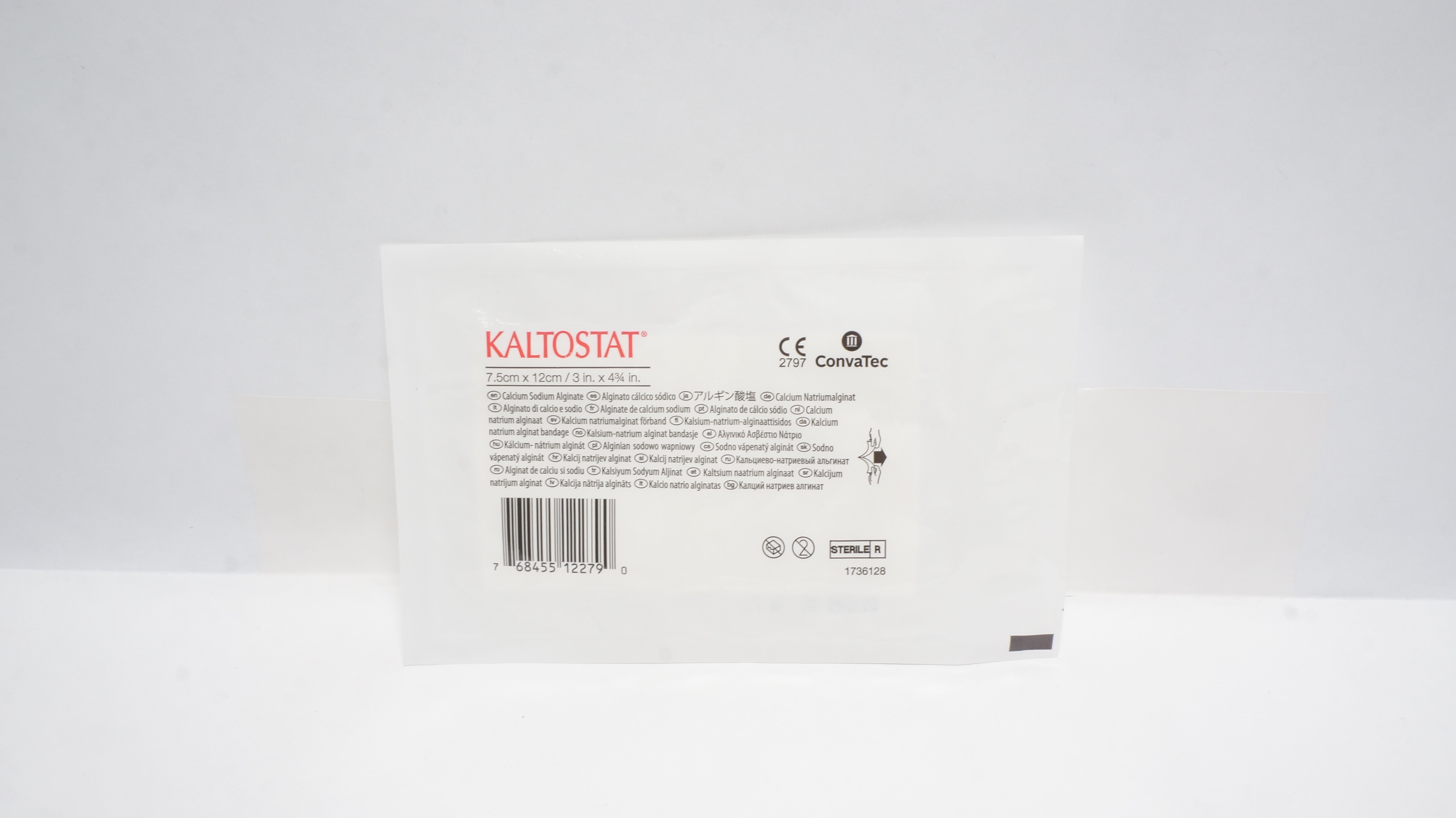 ConvaTec 1736128 KALTOSTAT Alginate Dressing 7.5cm x 12cm