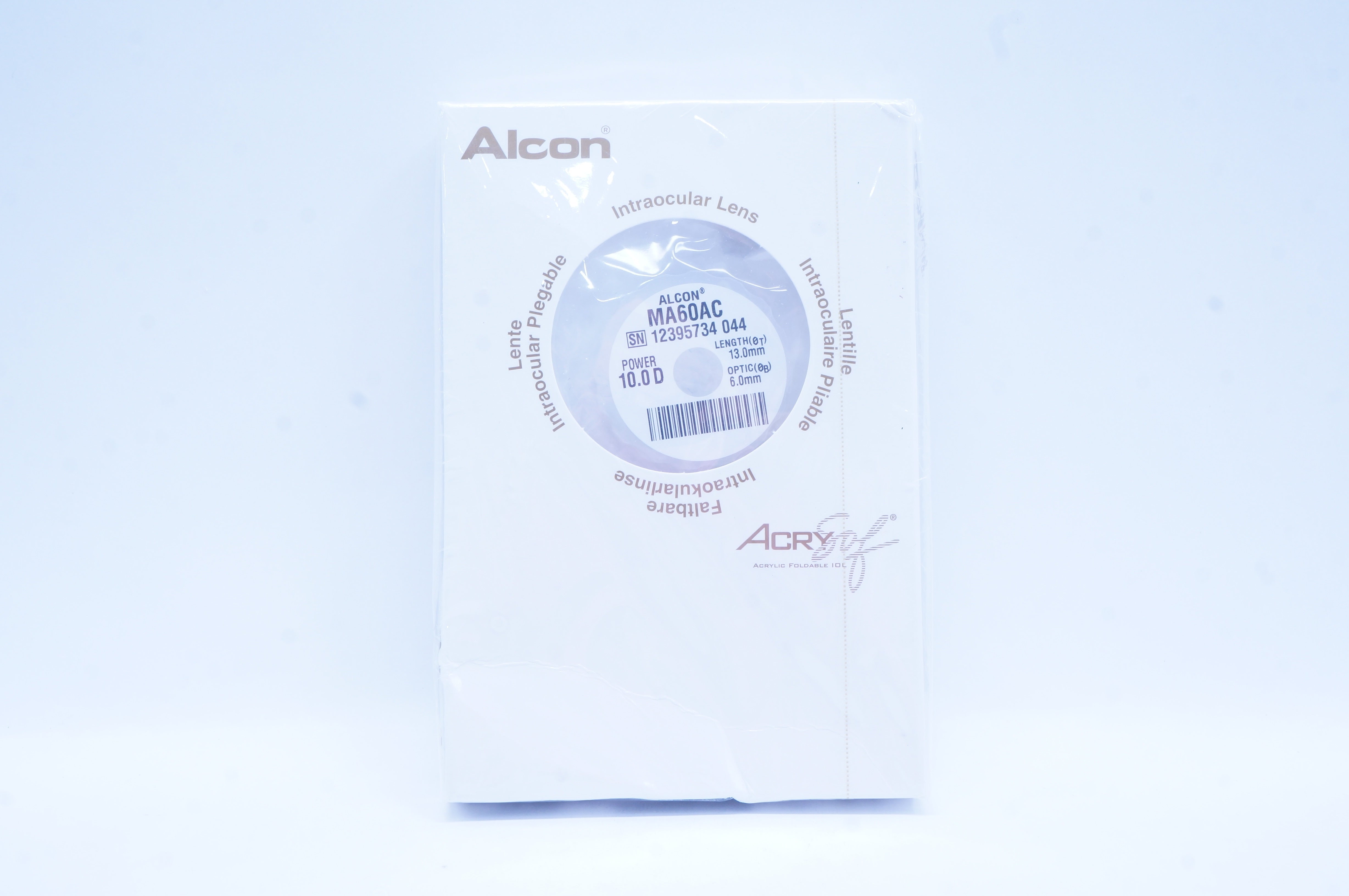 Alcon Laboratories MA60AC AcrySof Intraocular Lens 10.0 D x 6.0mm x 13mm (x)