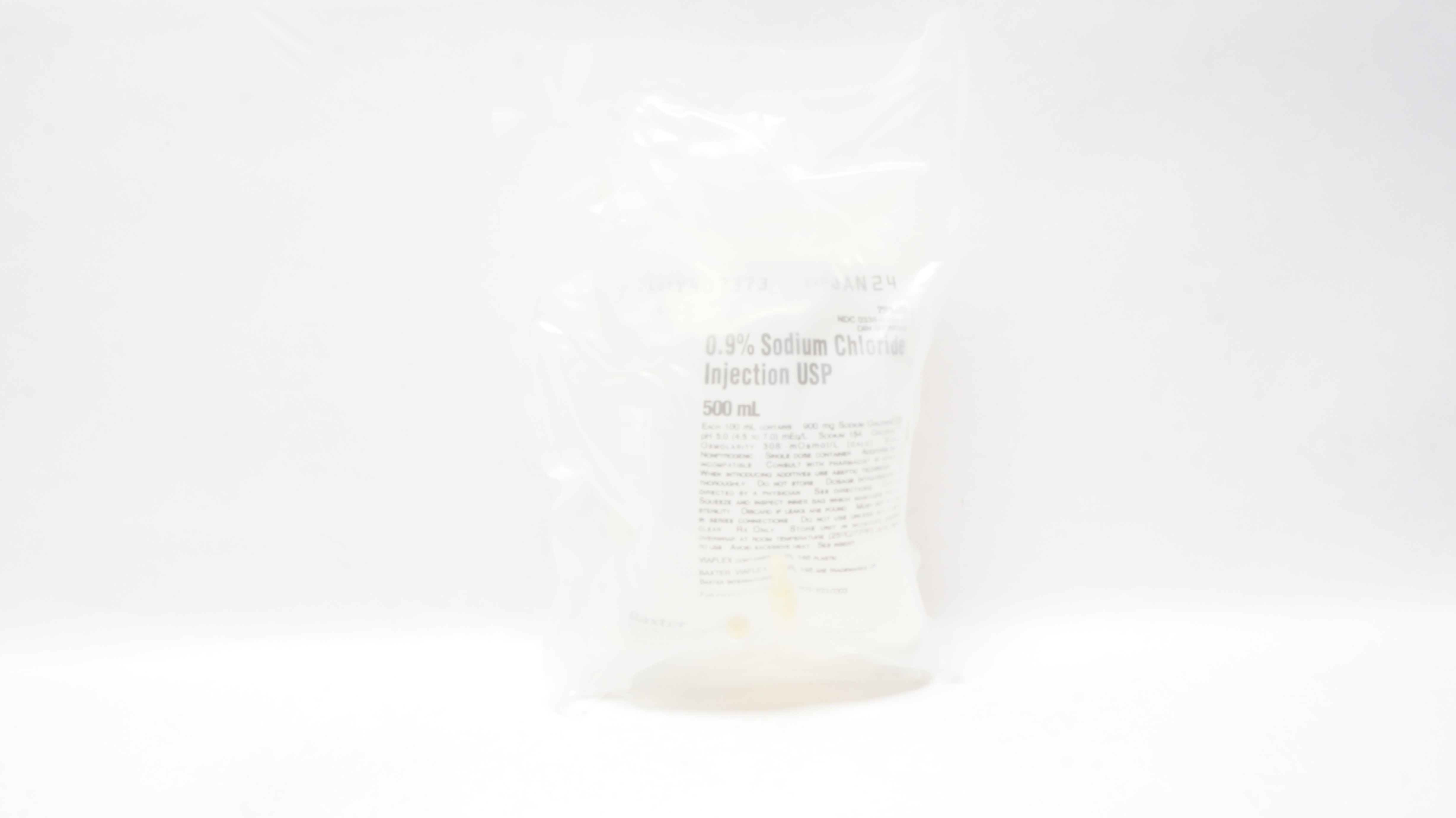 Baxter 2B1323 0.9% Sodium Chloride Injection USP 500 mL