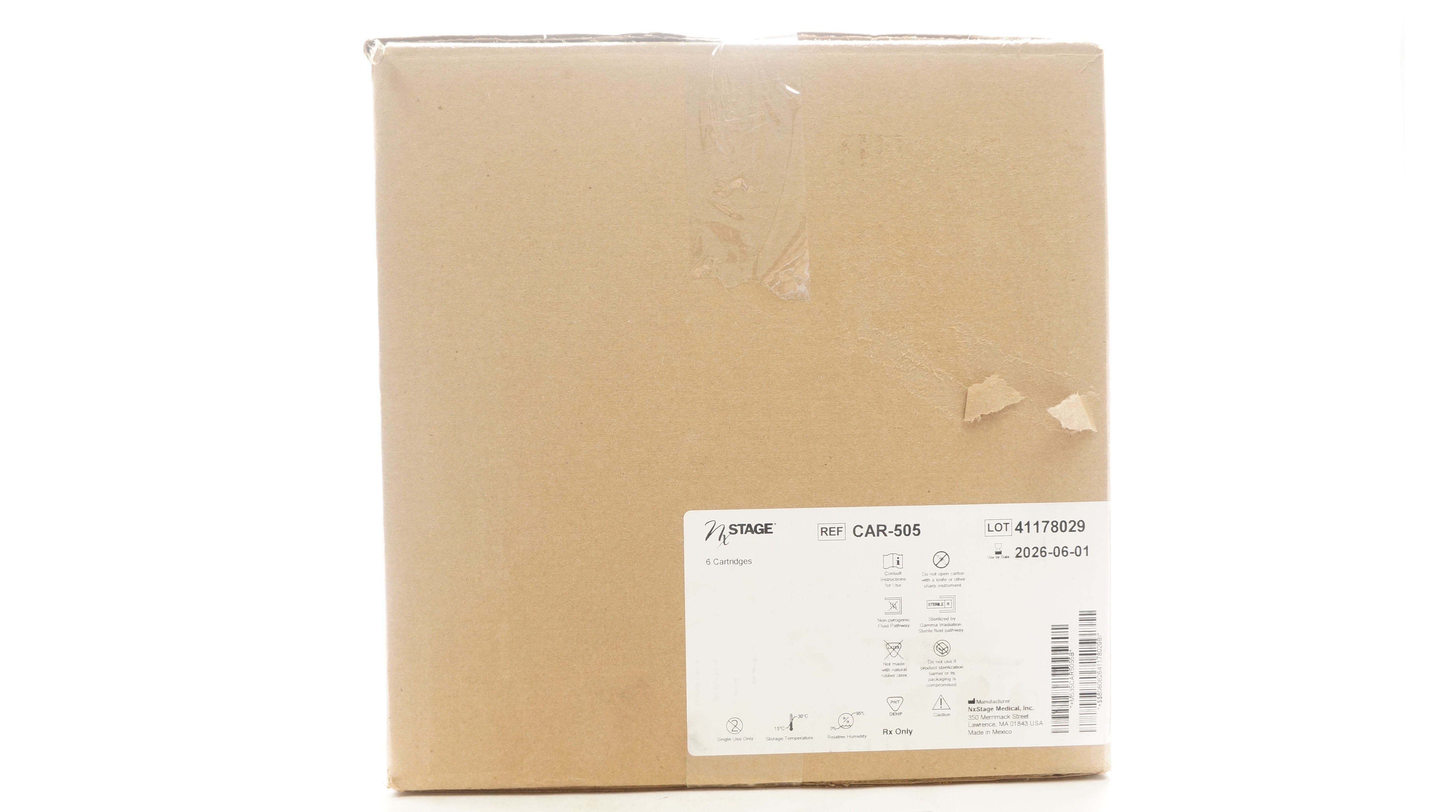 NxStage CAR-505 Dialysis Cartridge Kit - Case of 6