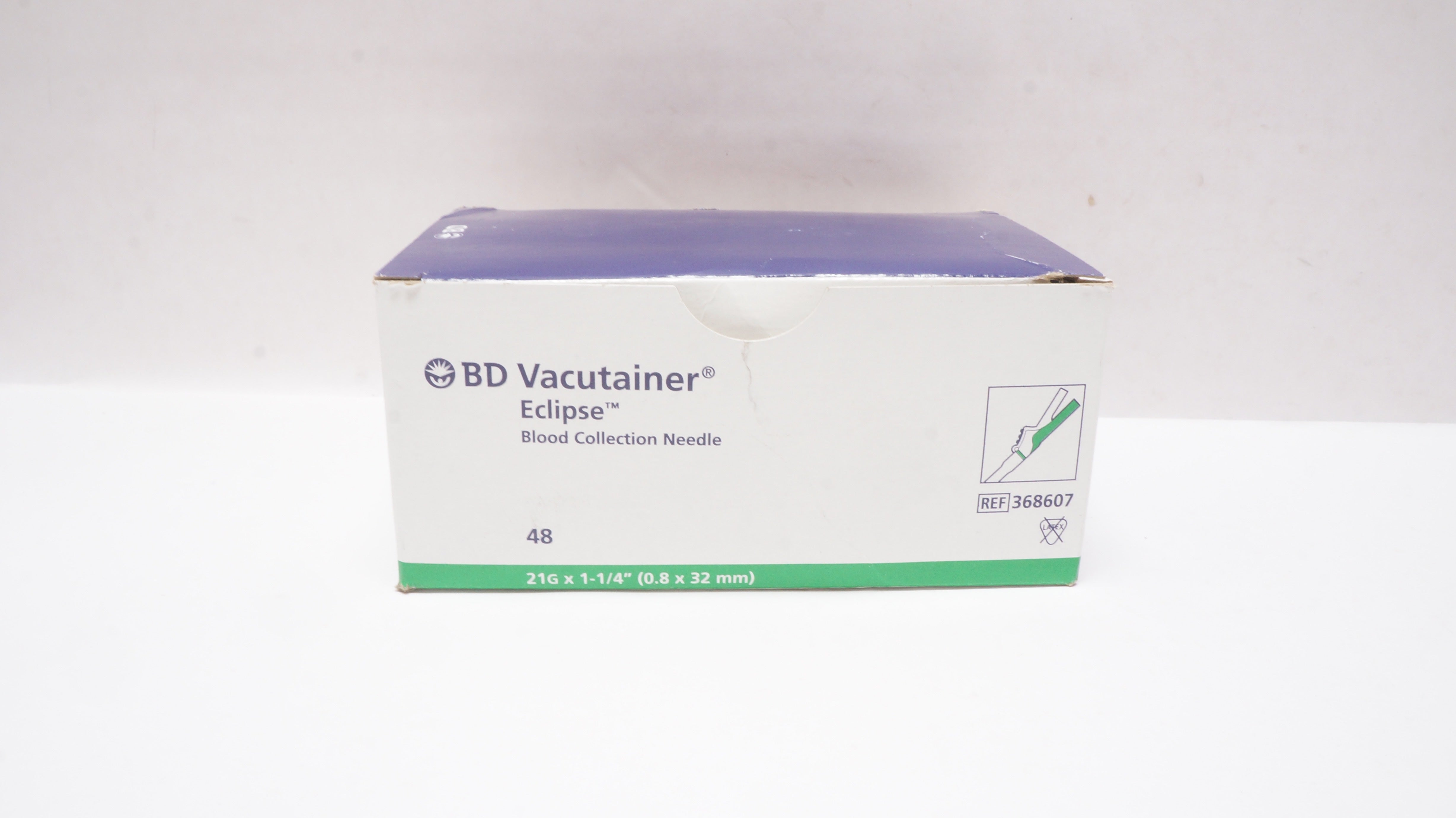 BD 368608 Vacutainer Eclipse Blood Collection Ndle 22G x 1-1/4inch - Box of 48