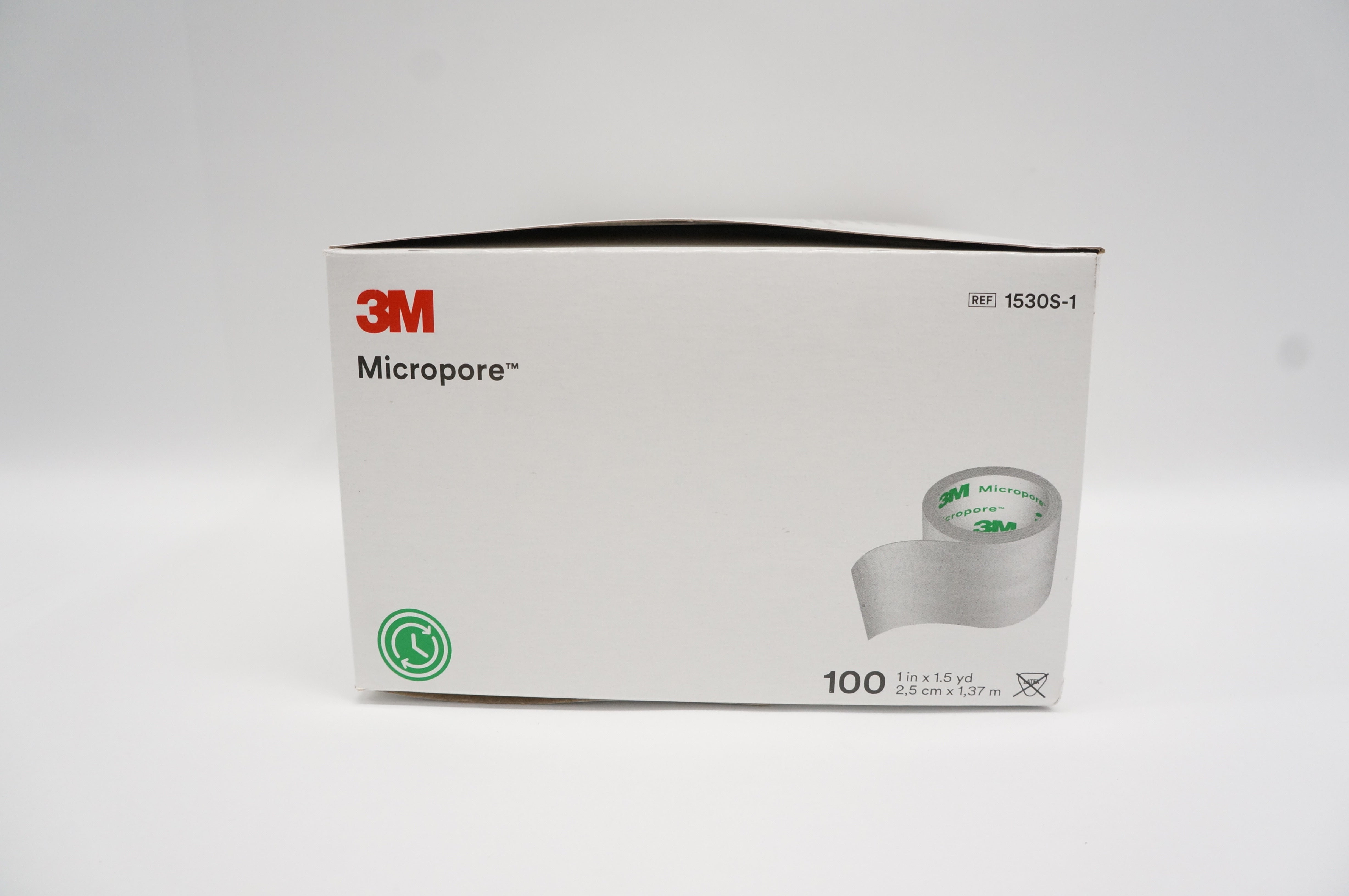 3M 1530S-1 Micropore Rolls Surgical Tape 1inch x 1.5yd. - Box of 100