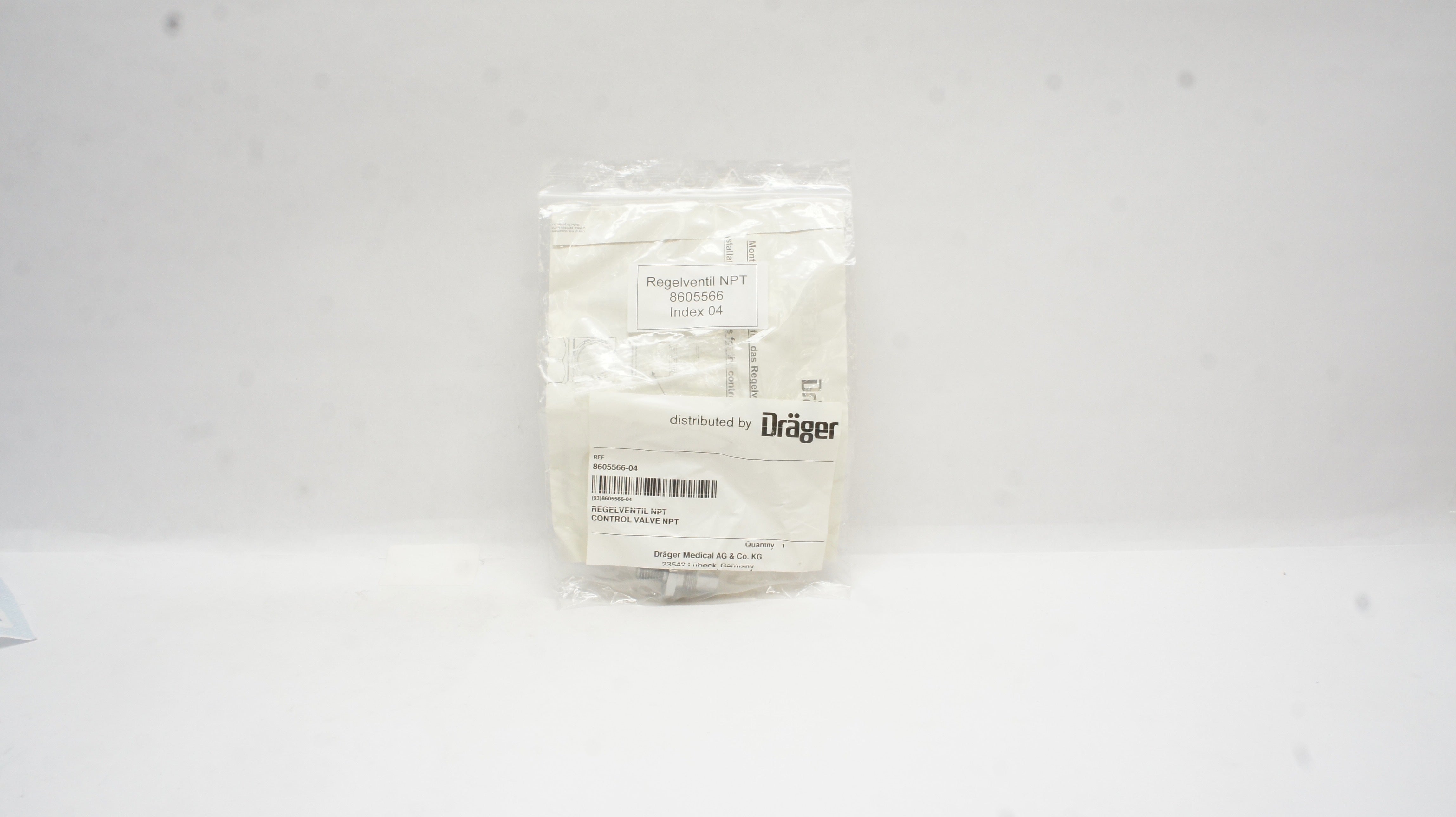 Drager Medical 8605566-04 Regelventil NPT Control Valve NPT