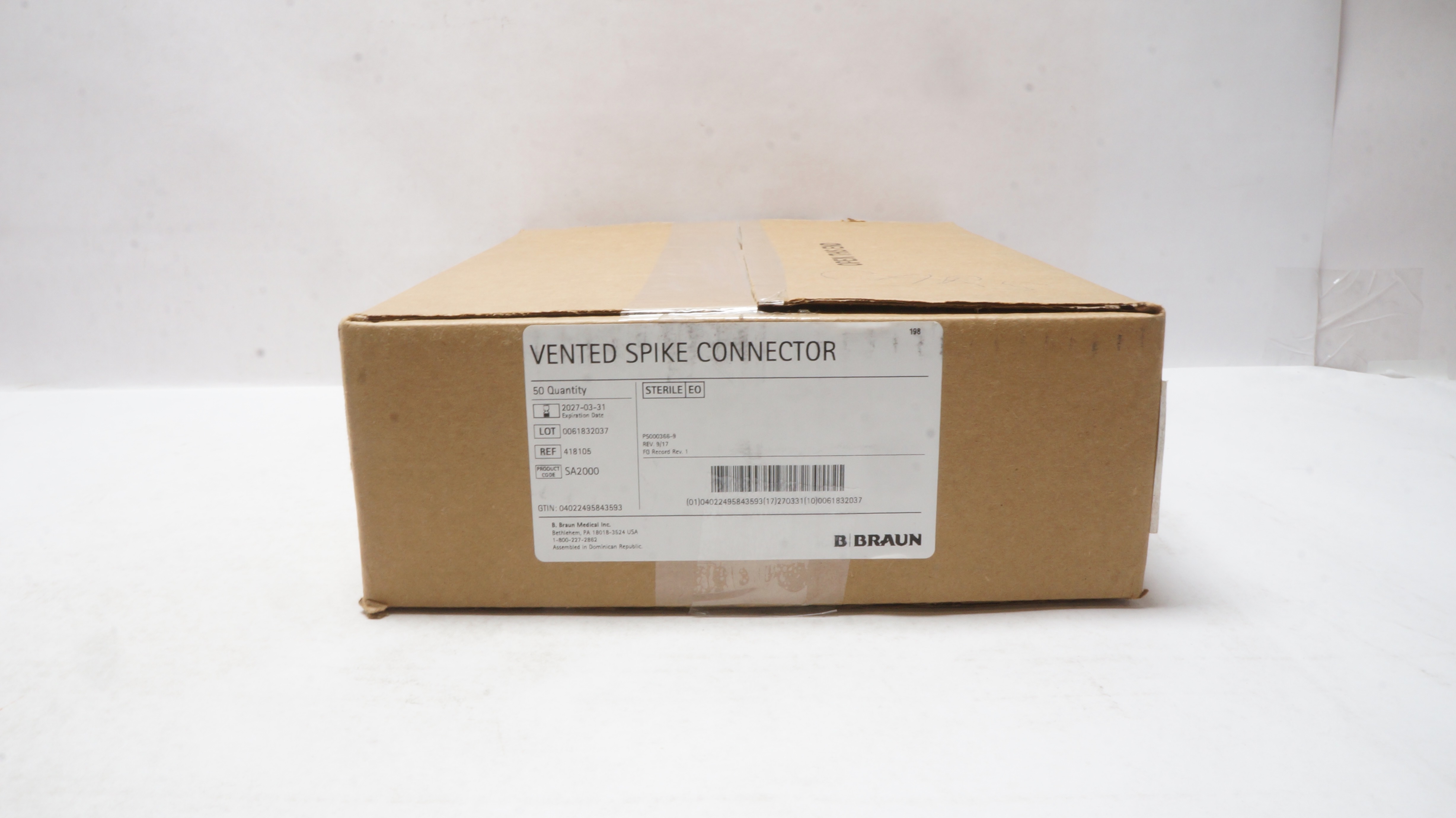 Braun 418105 Vented Spike Connector - Case of 50