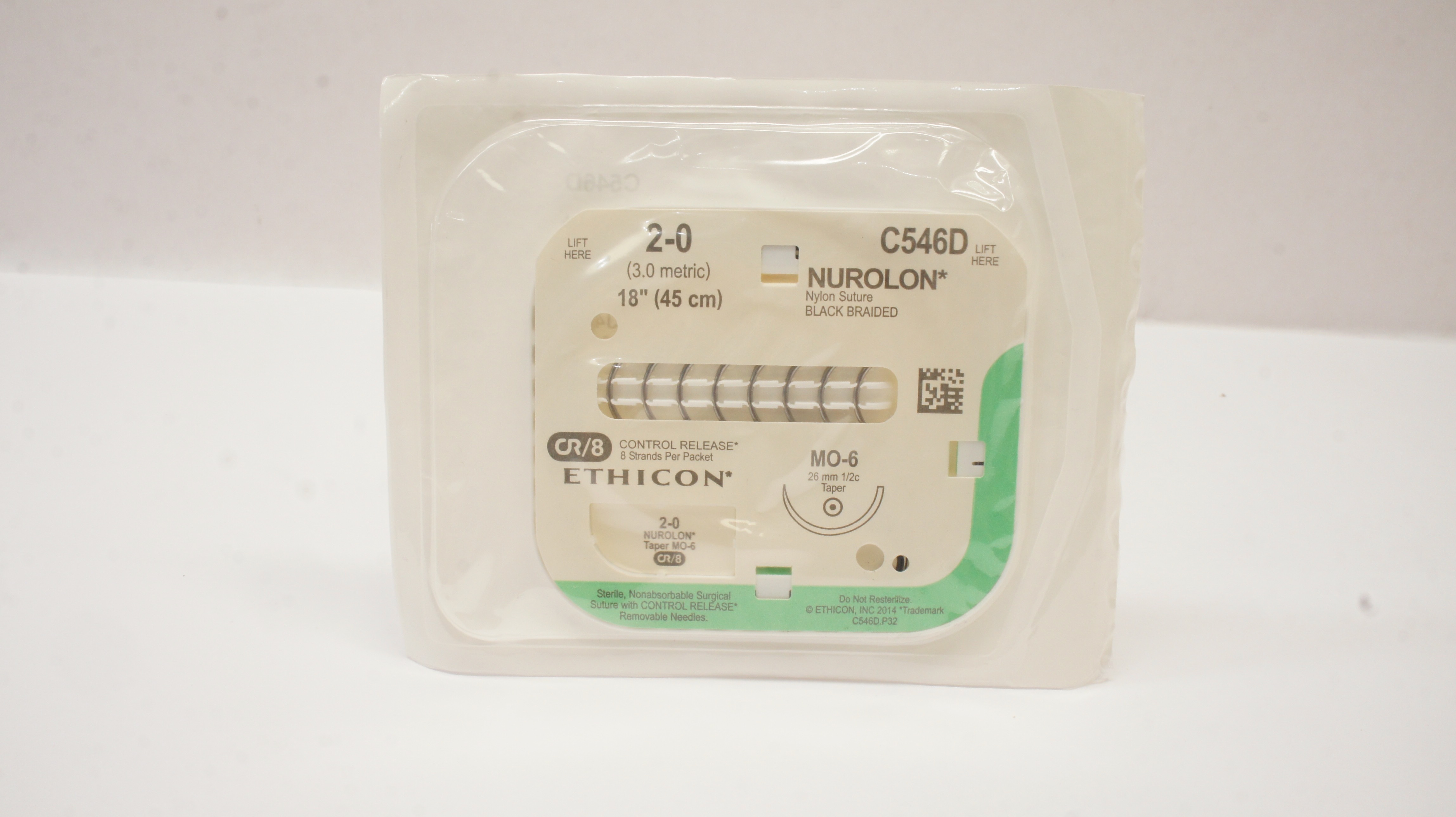 Ethicon C546D 2-0 NUROLON MO-6 1/2 27mm 18inch (x)