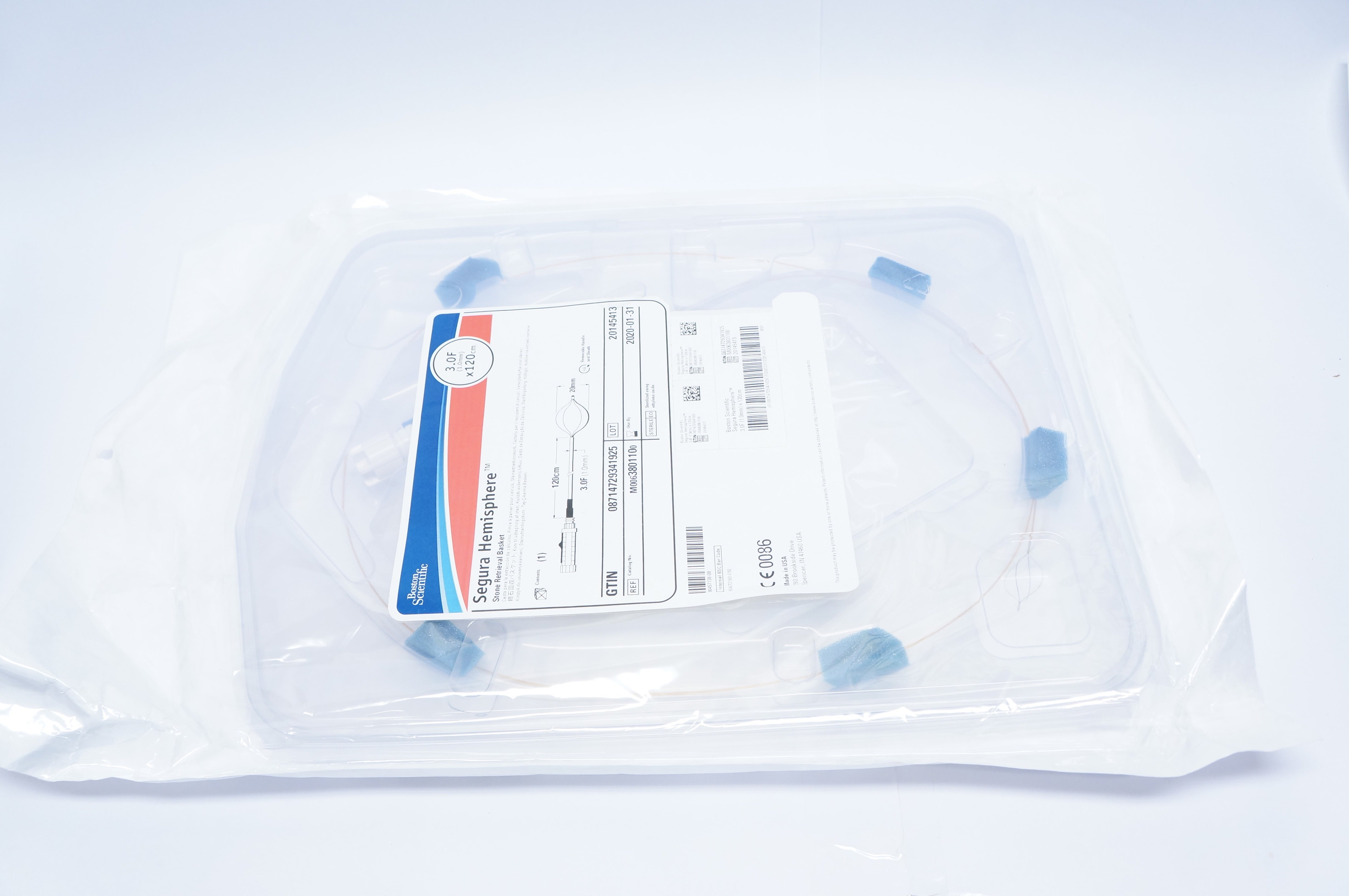 Boston Scientific 380110 Segura Hemisphere Stone Retrieval Basket 3.0Fx120cm (x)