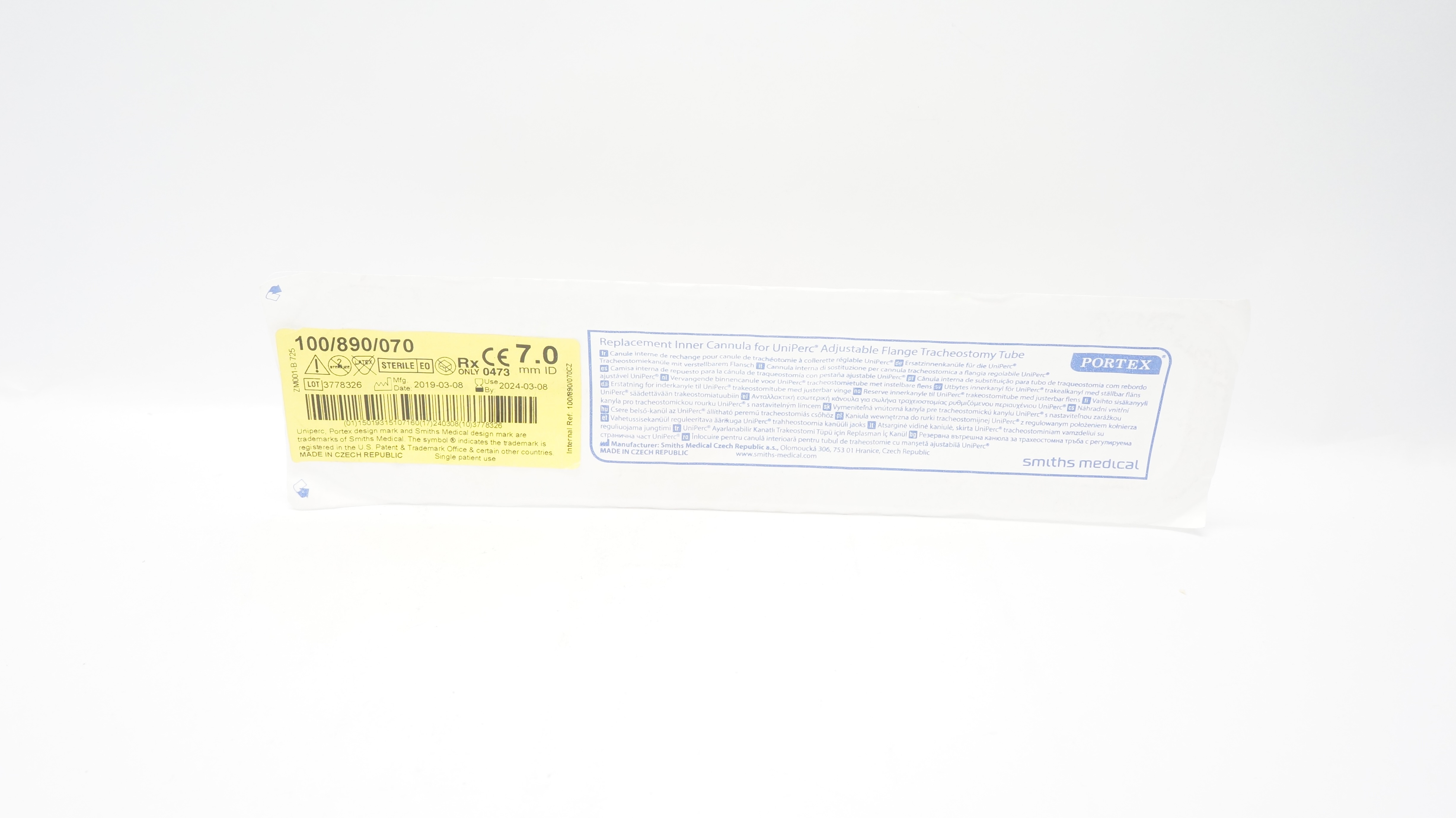 Smiths Medical 100/890/070 Portex Inner Cannula 7.0mm ID (x)