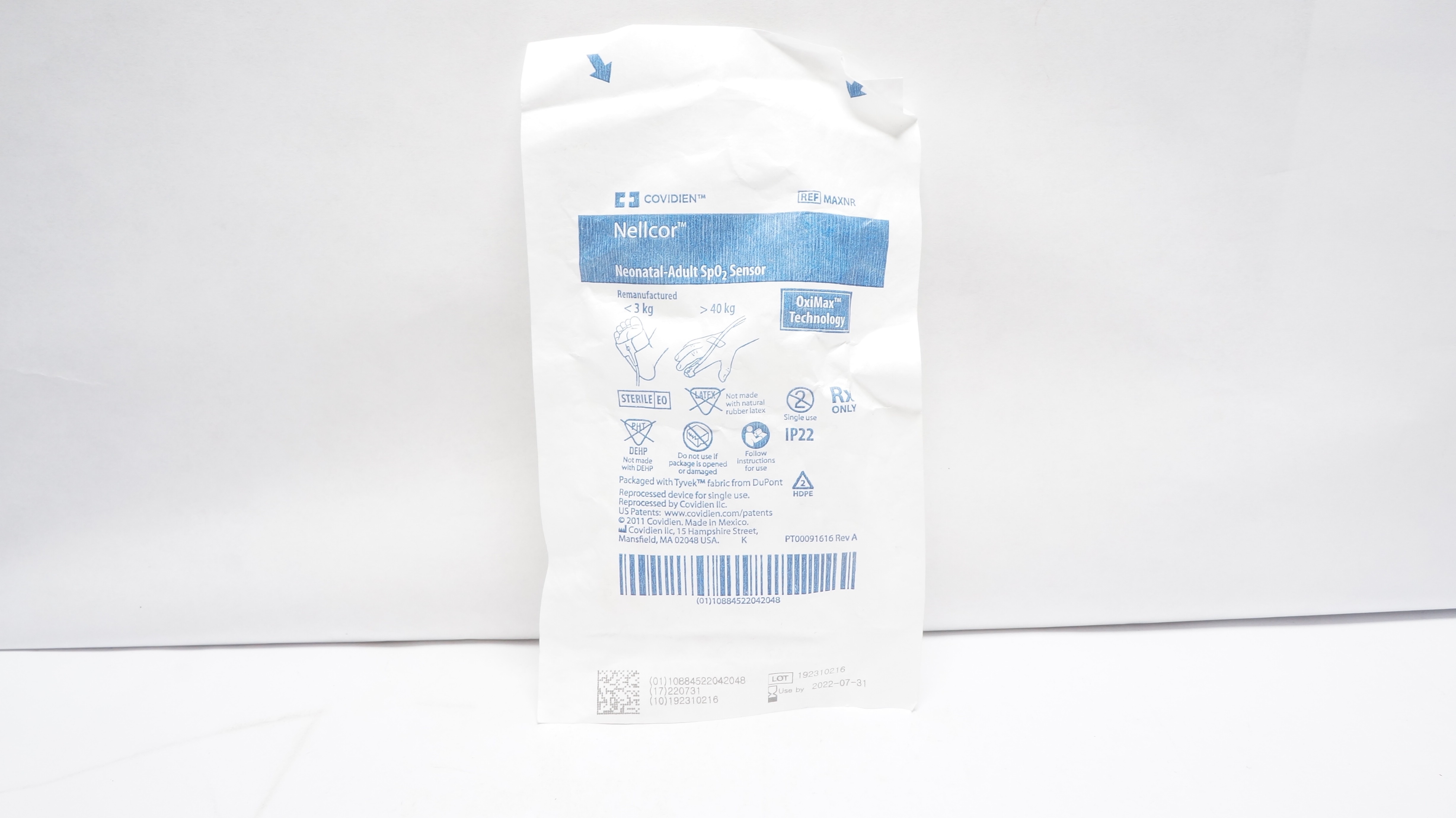 Covidien MAXNR Neonatal-Adult SpO₂ Sensor <3kg >40kg (x)