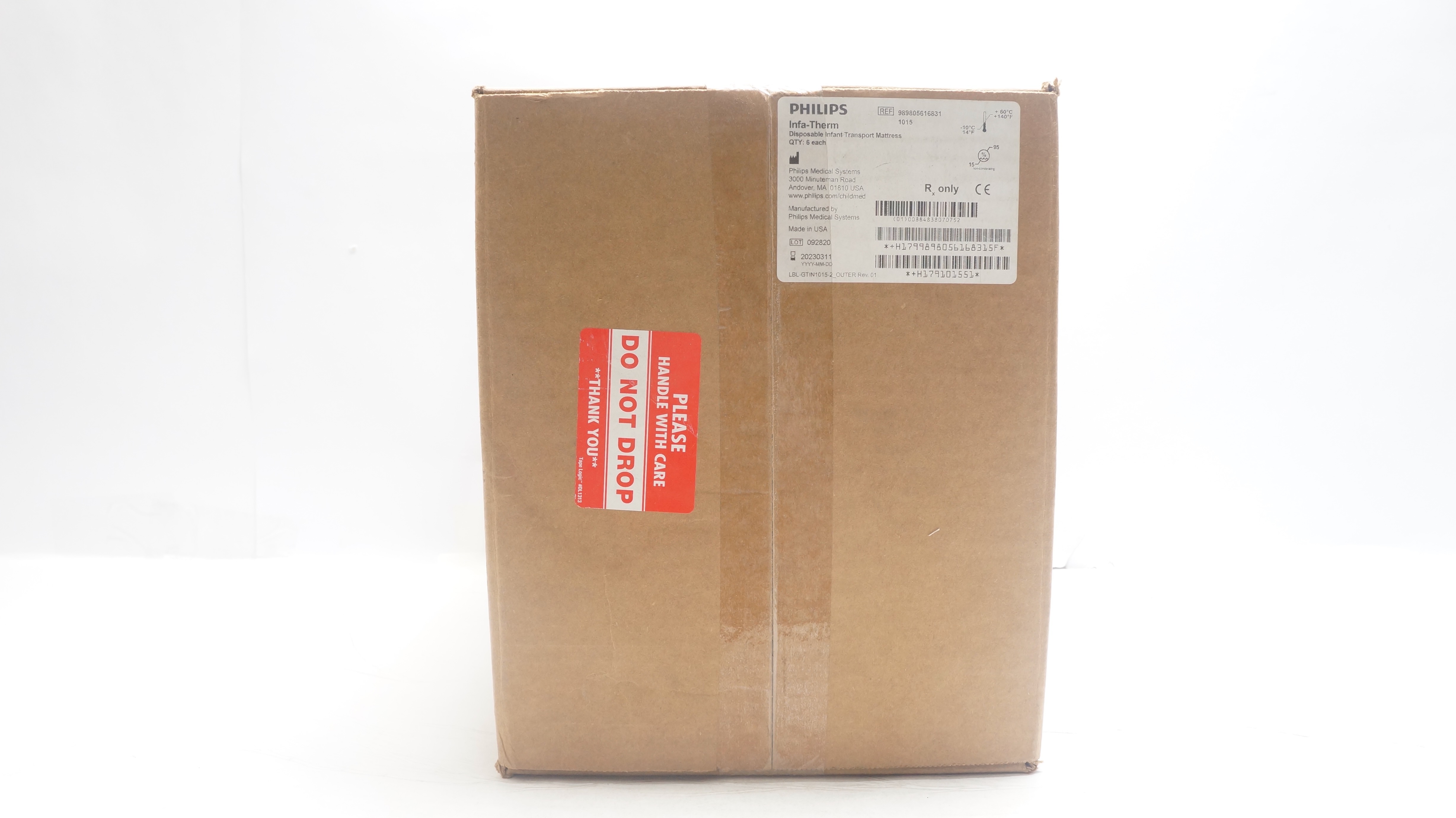 Philips 989805616831 Infa-Therma Disposable Infant Transport Mattress-Boxof 6(x)