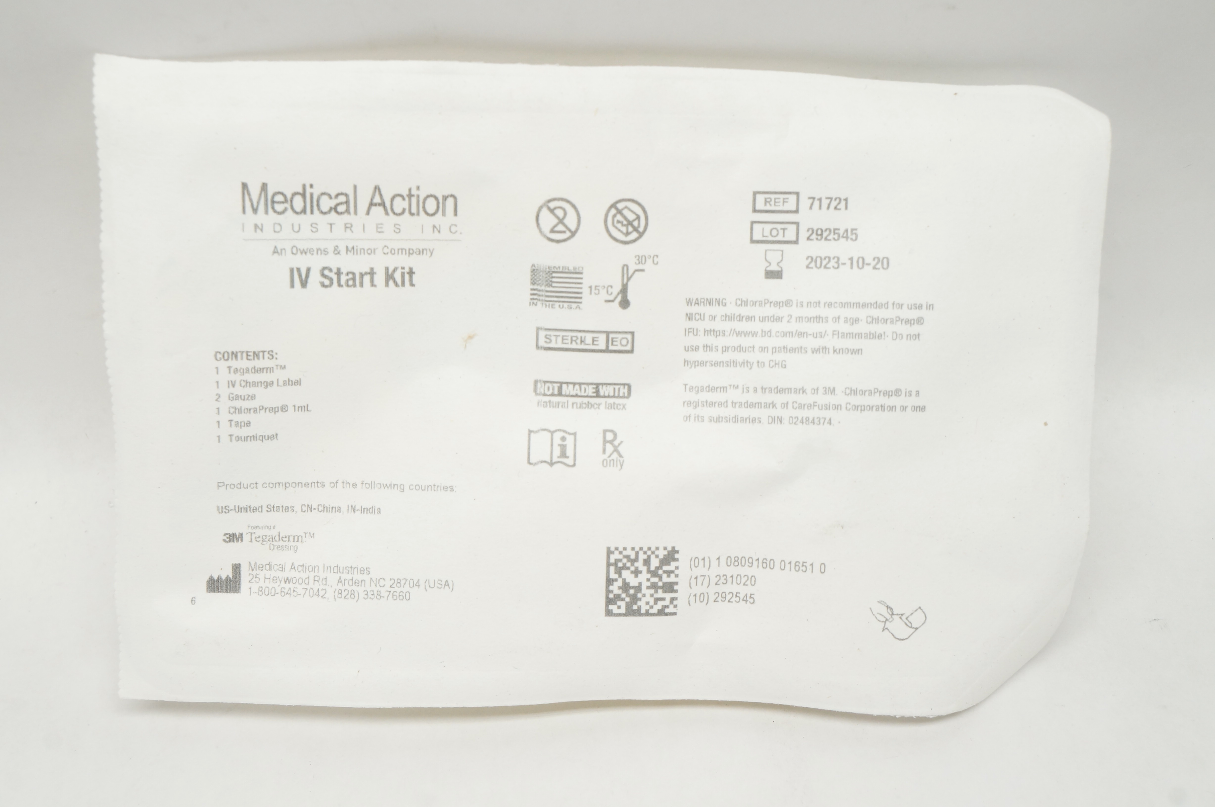 Medical Action Industries 71721 3M Tegaderm IV Start Kit (x)