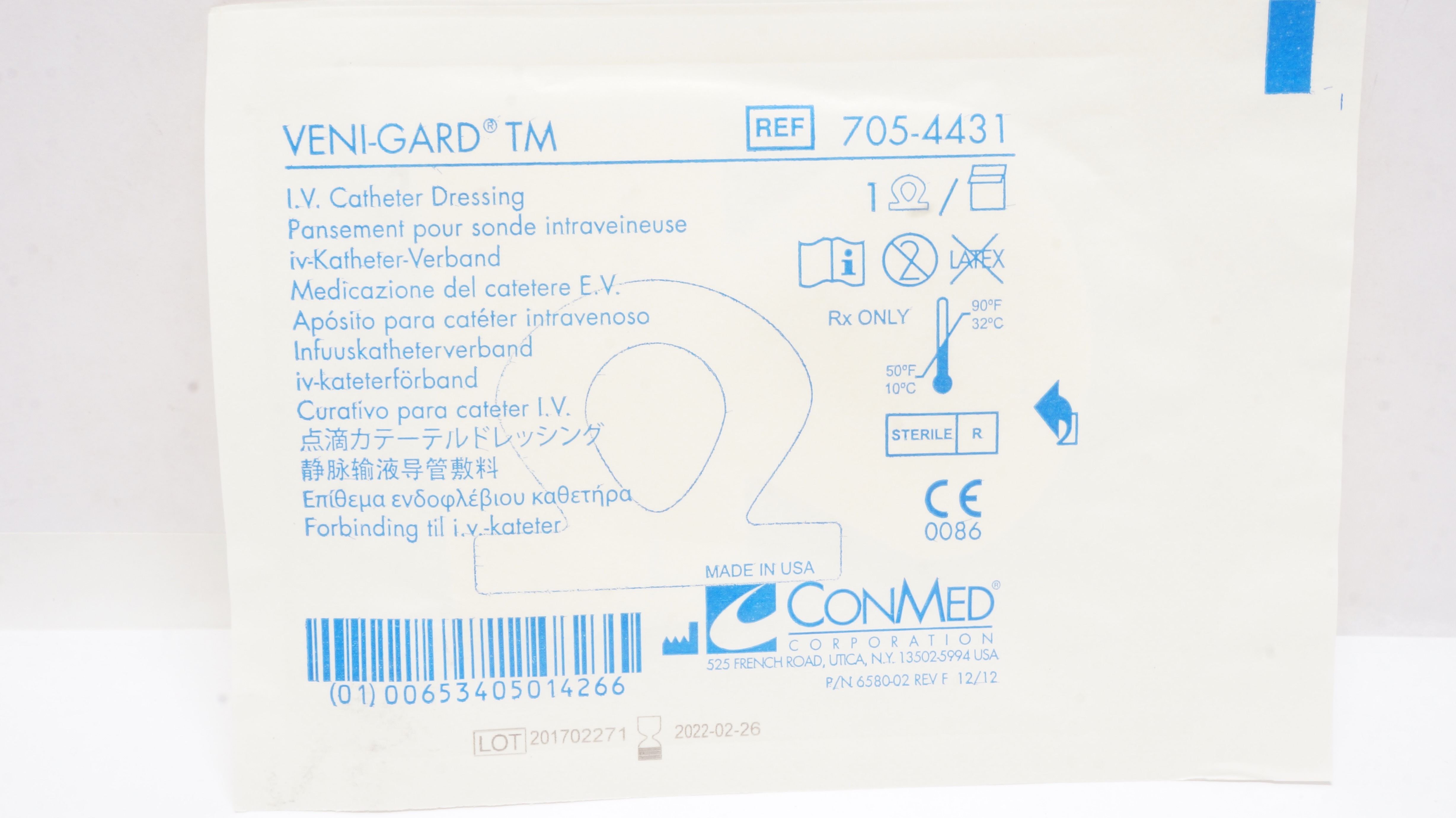 ConMed 705-4431 VENI-GARD TM IV Cath. Dressing (x)