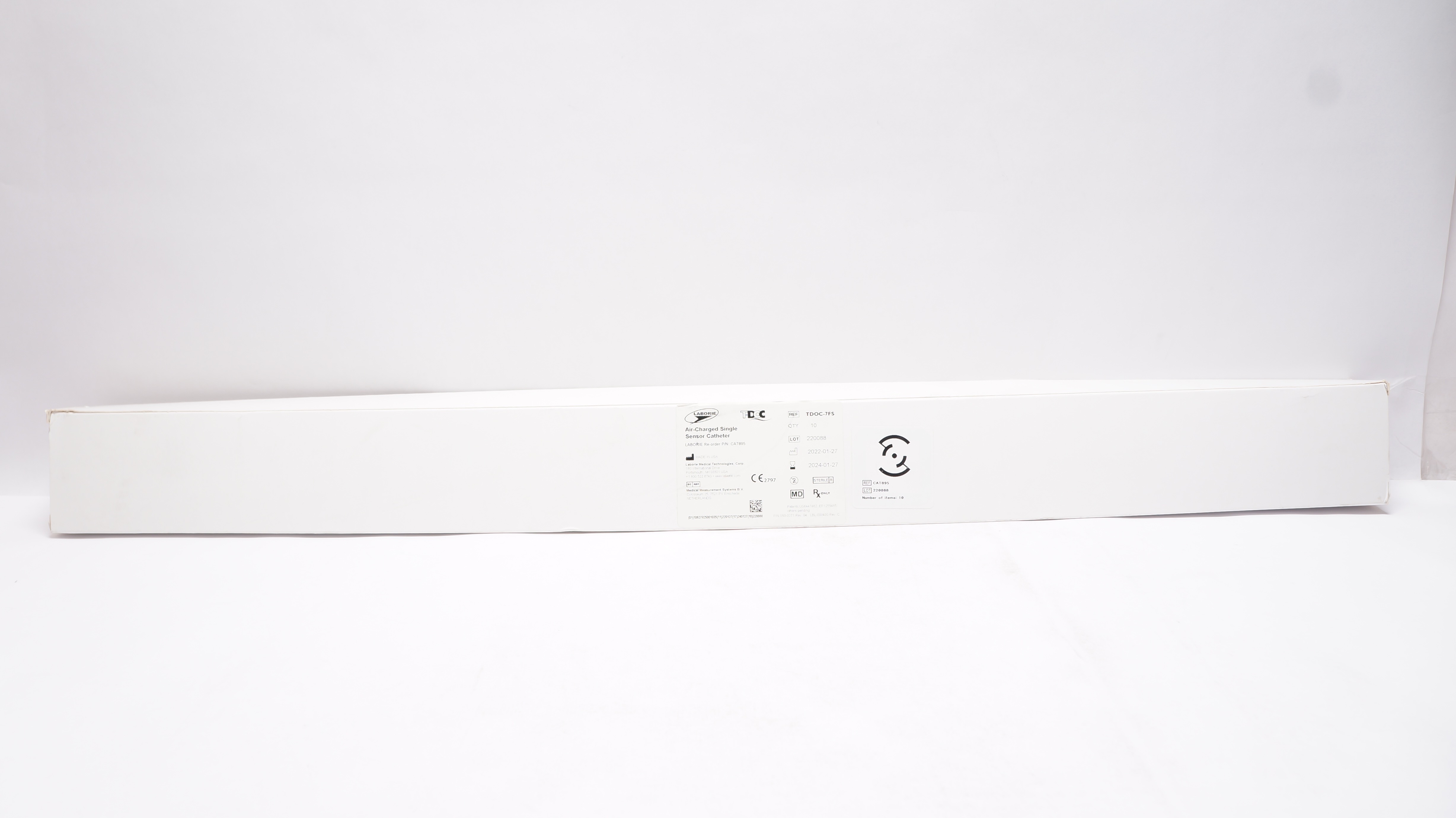 Laborie Medical TDOC-7FS  Air-Charged Single Sensor Cath. - Box of 10