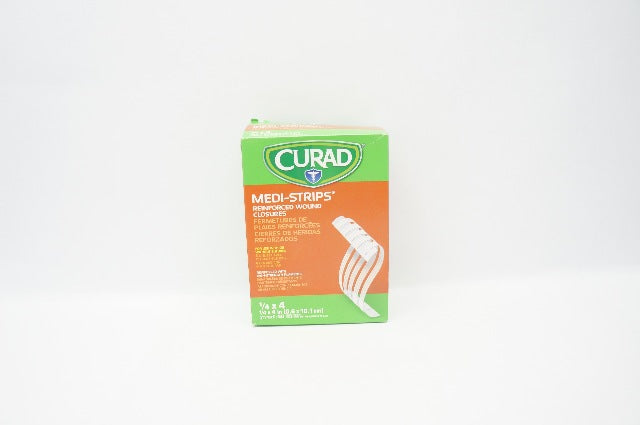 Medline NON250414 Medi-Strips Reinforced Wound Closures 1/4 x 4inch - Box of 50