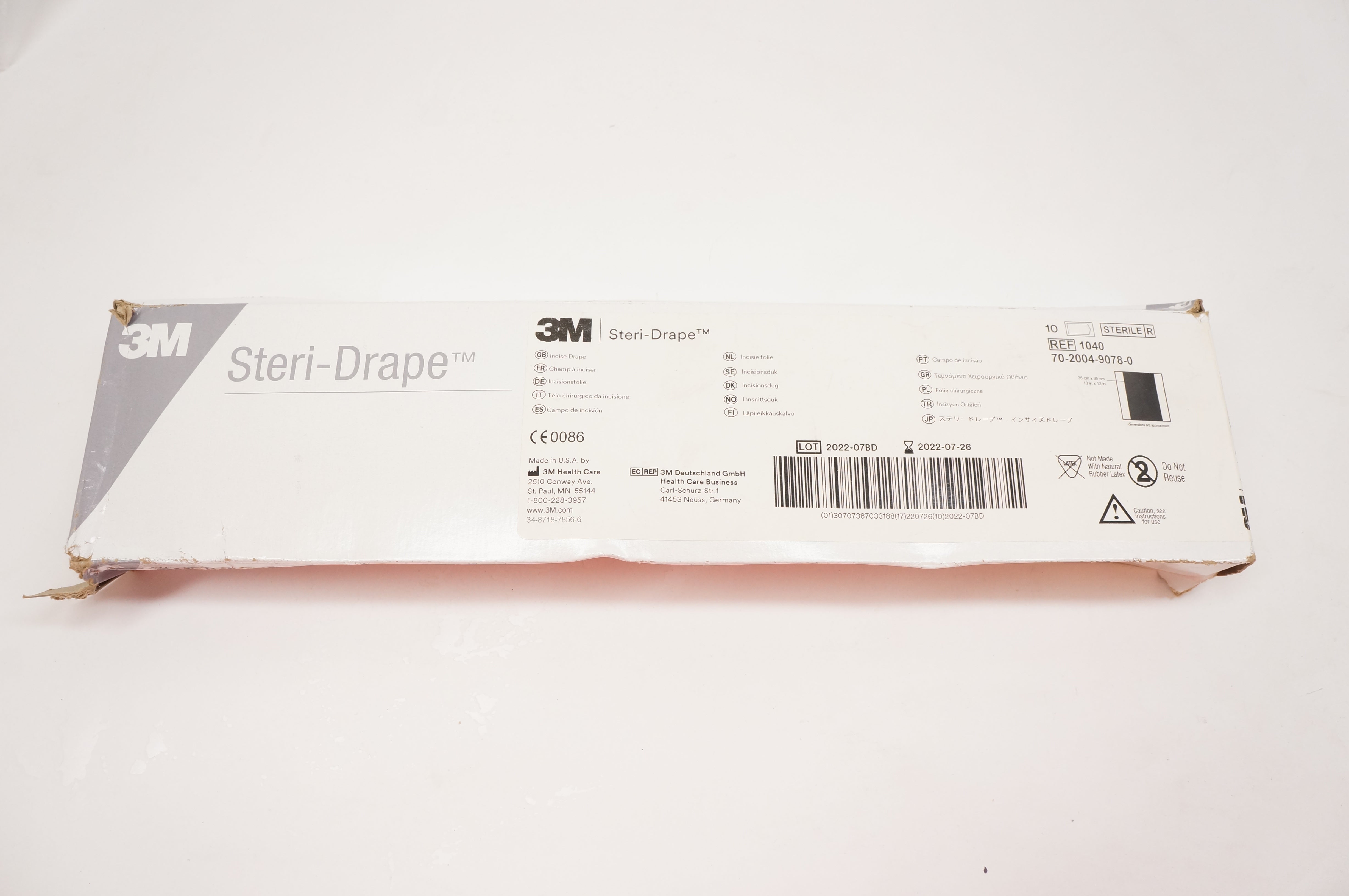 3M 1040 Steri-Drape Incise 13inch x 13inch - Box of 10
