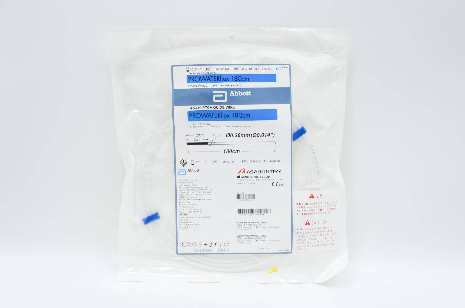 Abbott 82358-01 ASAHI PTCA Guide Wire PROWATERflex 0.014inch x 180cm (x)