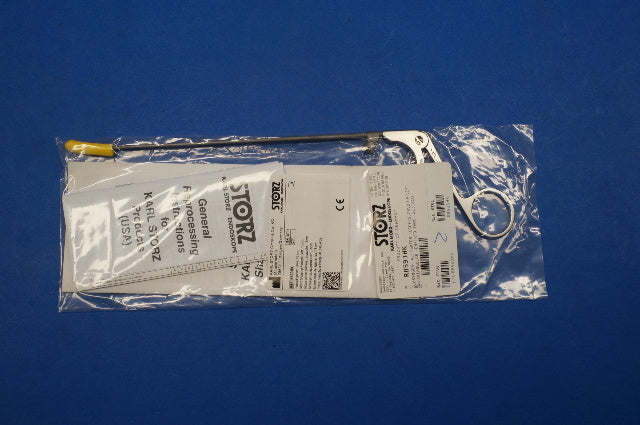 Karl Storz 8593HK Micro Grasping Forceps, Curved Upwards To Left, WL 18cm