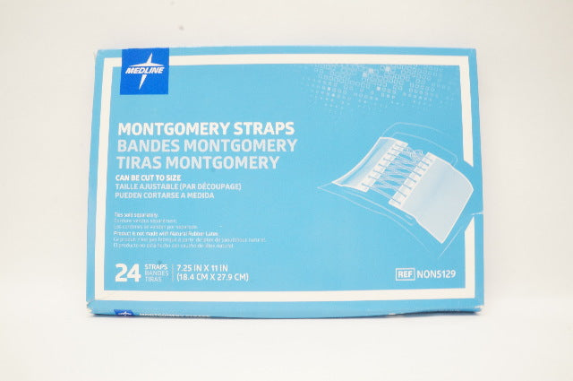 Medline NON5129 Montgomery Straps 7.25 inch x 11 inch - Box of 24