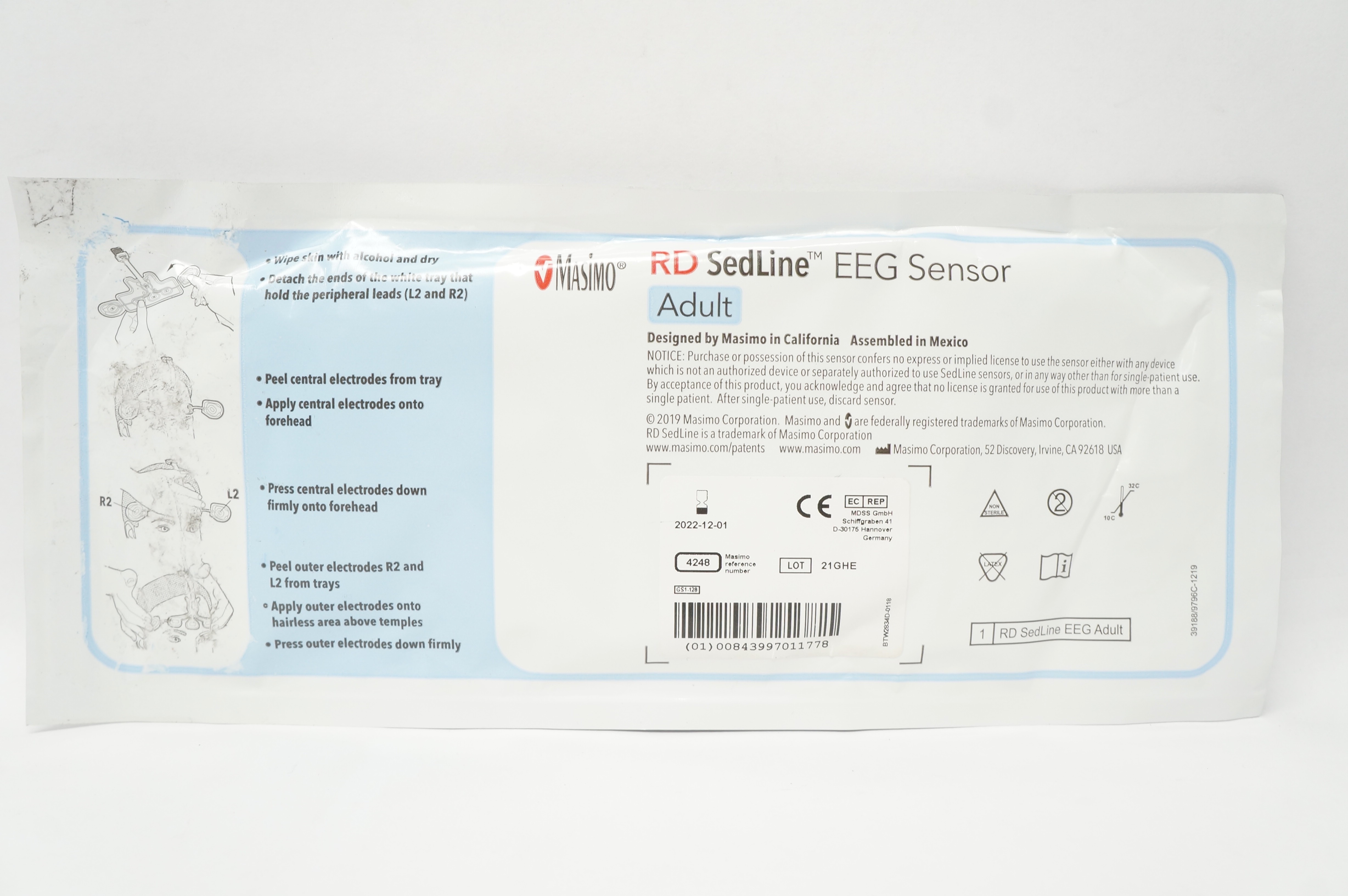 Masimo 4248 RD Sedline EEG Sensor Adult
