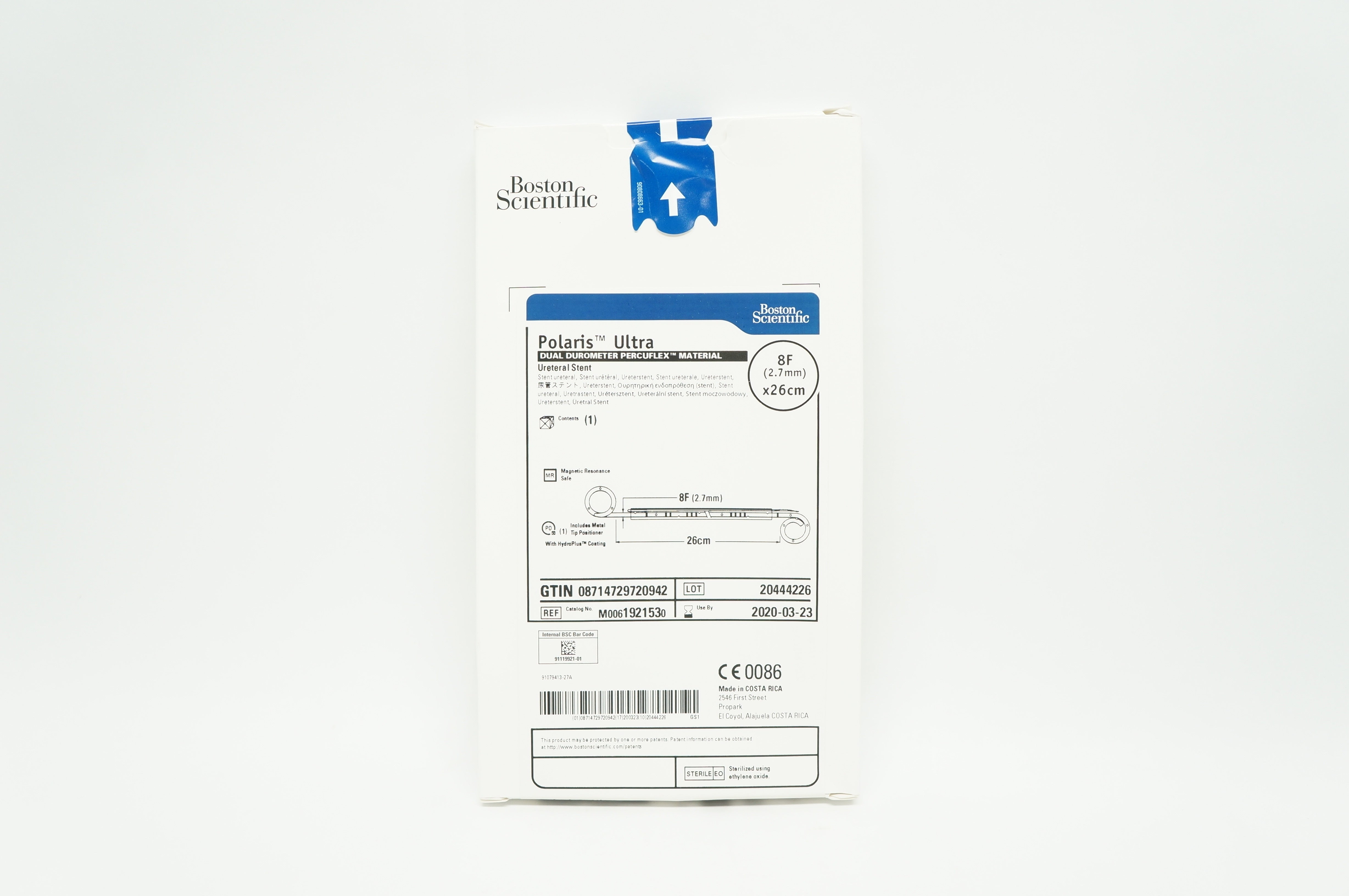 Boston Scientific M0061921530 Polaris Ultra Ureteral Stnt. 8F x 26cm (x)