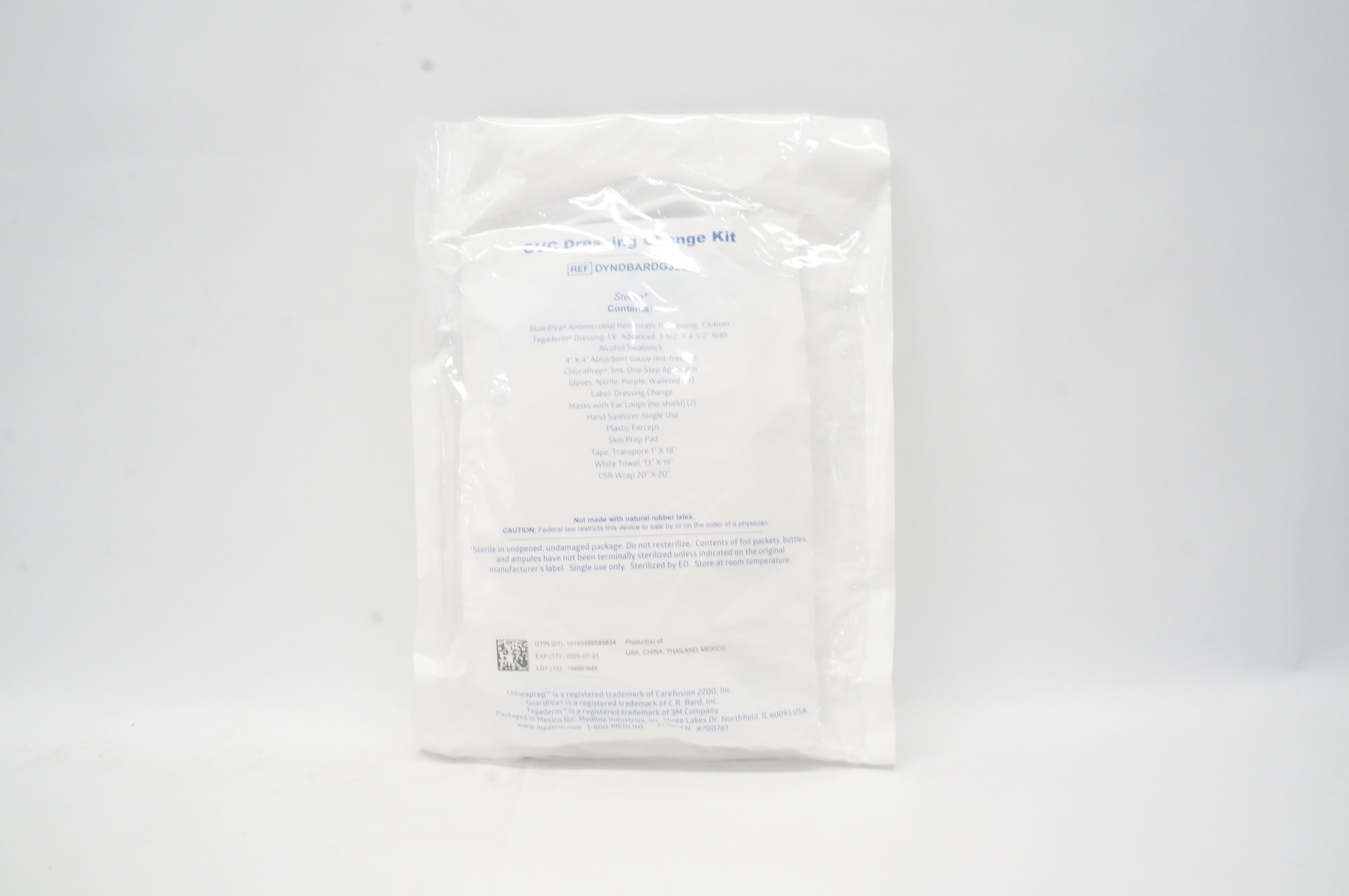 Medline DYNDBARDG33C CVC Dressing Change Kit