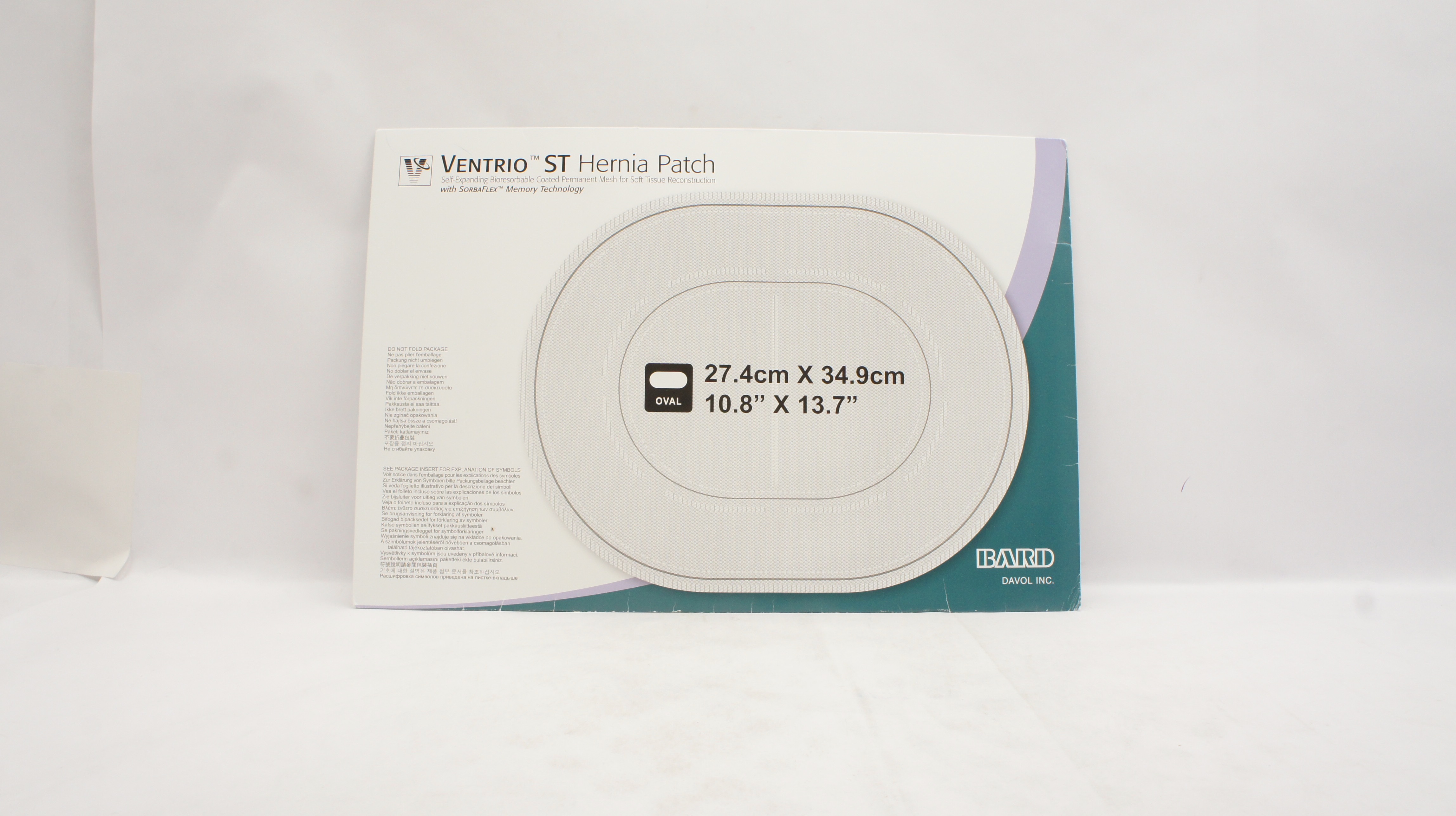 Bard 5950090 Ventrio ST Hernia Patch 10.8inch x 13.7inch (x)