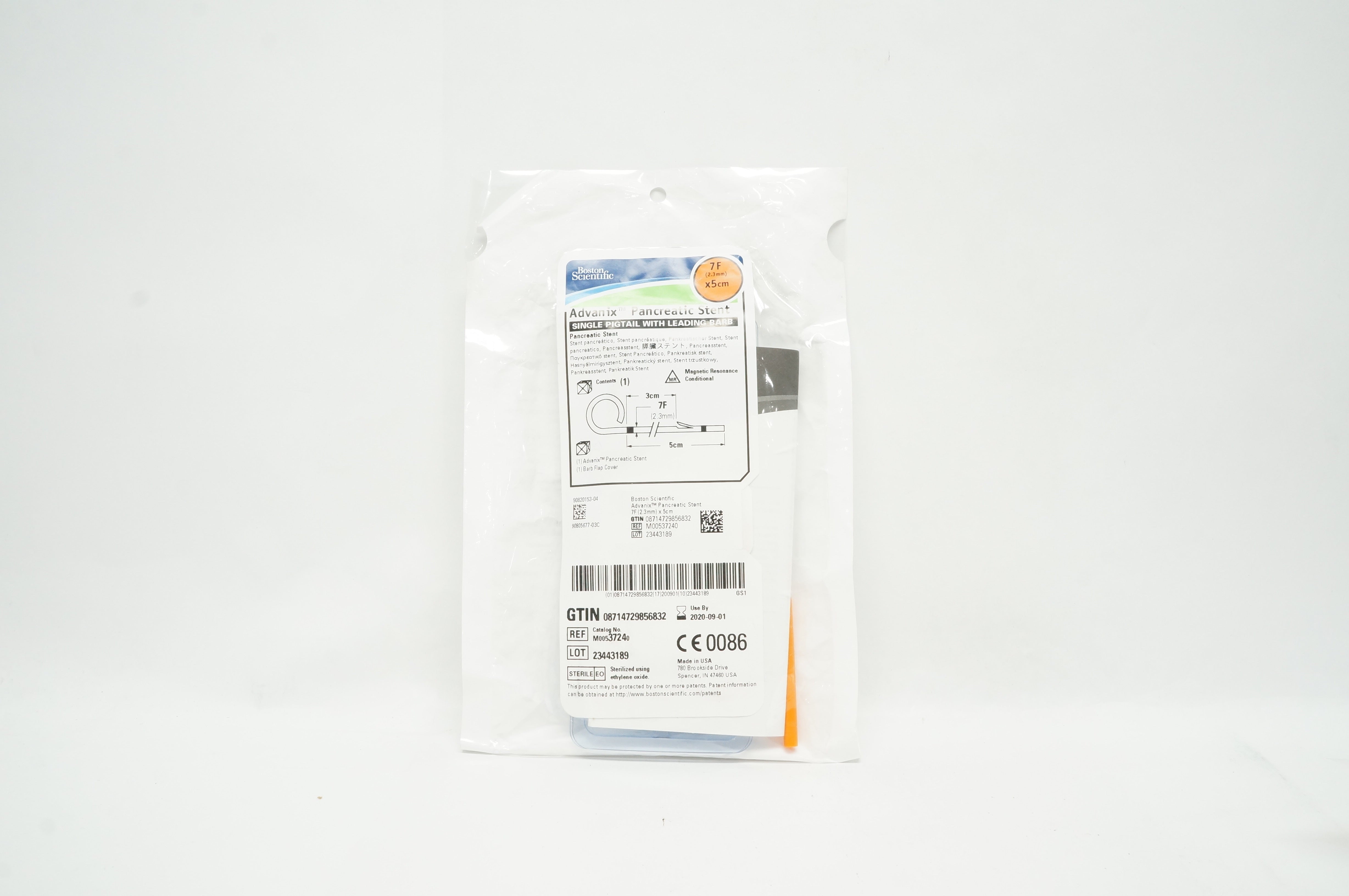 Boston Scientific M00537240 Advanix Pancreatic Stnt 7F x 5cm (x)