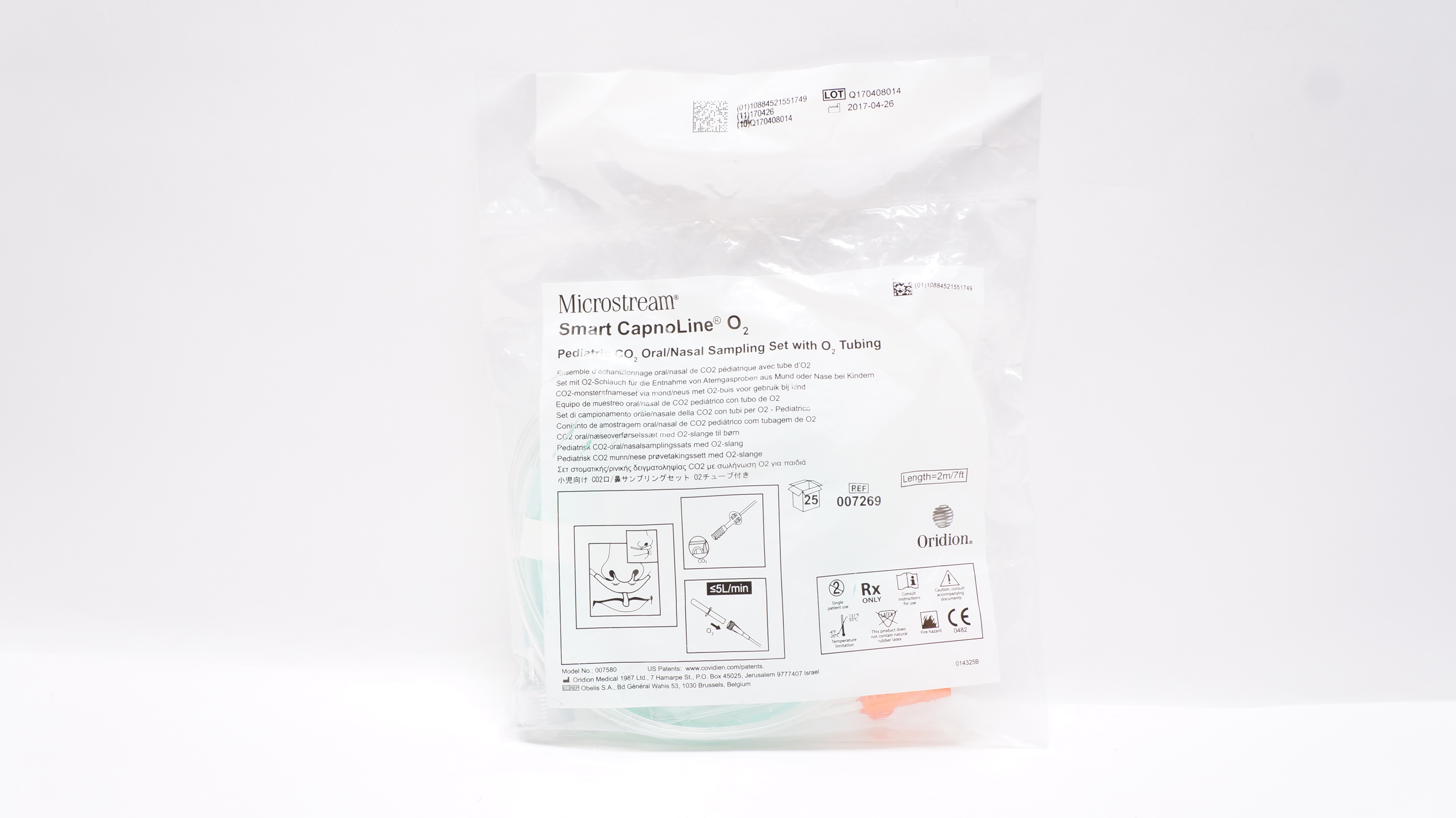 Oridion 007580 007269 Microstream Smart CapnoLine O2